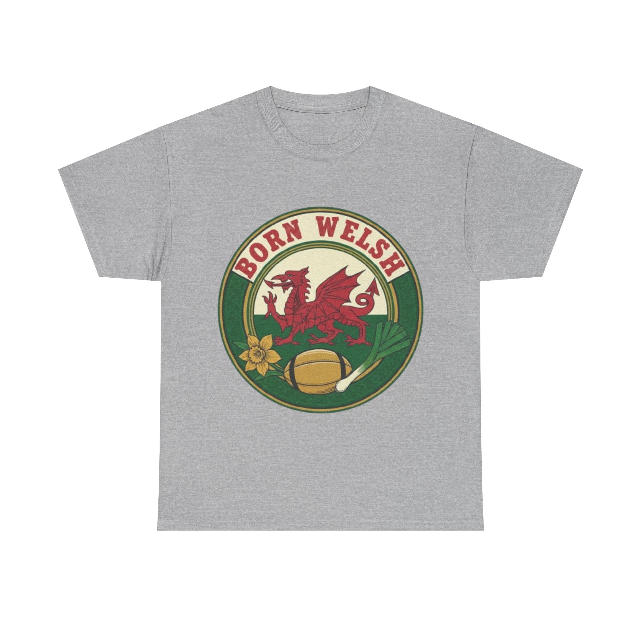Born Welsh T-Shirt — Retro Welsh Dragon Heritage Tee