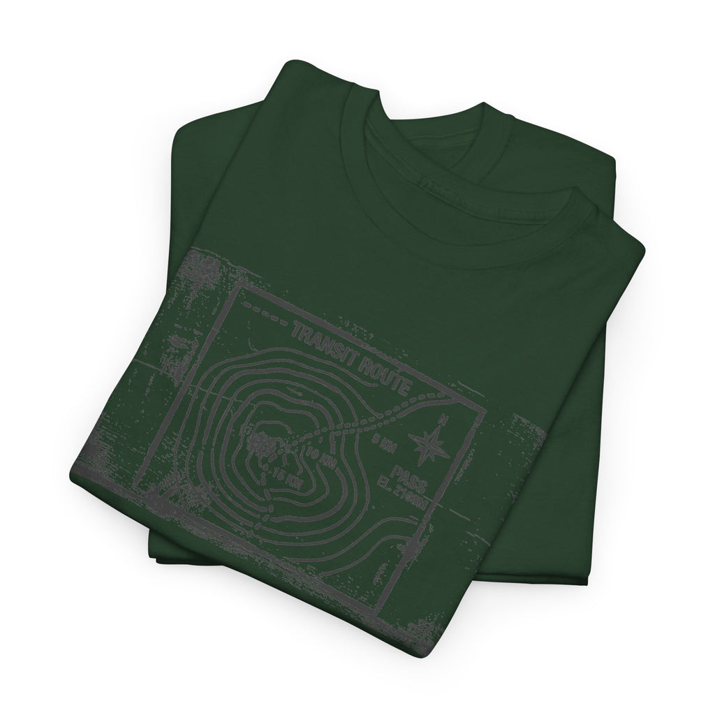 Retro Transit Route Adventure T-Shirt — Vintage Travel Map Graphic Tee