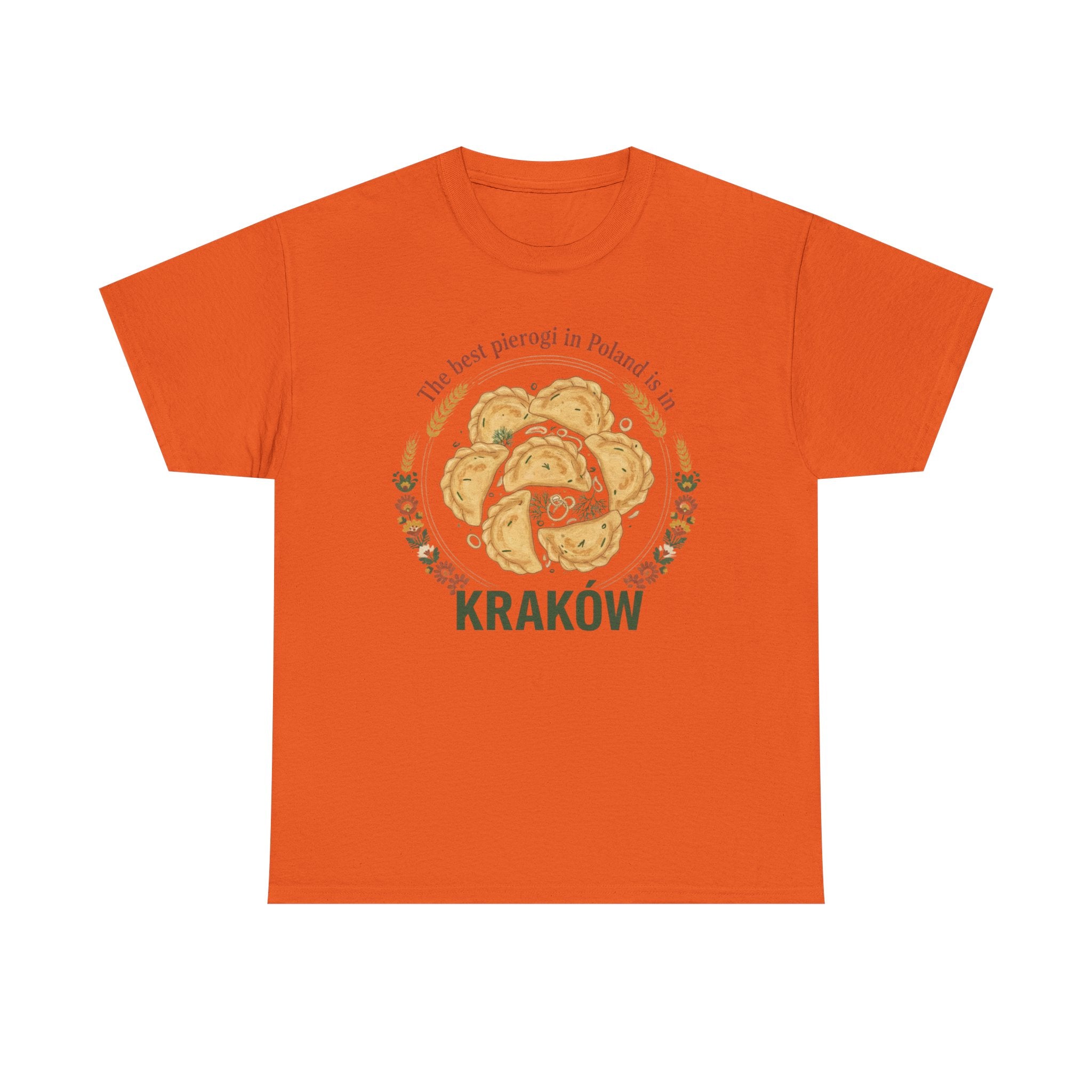 Kraków Pierogi Graphic Tee — "The best pierogi in Poland is in KRAKÓW" T-Shirt