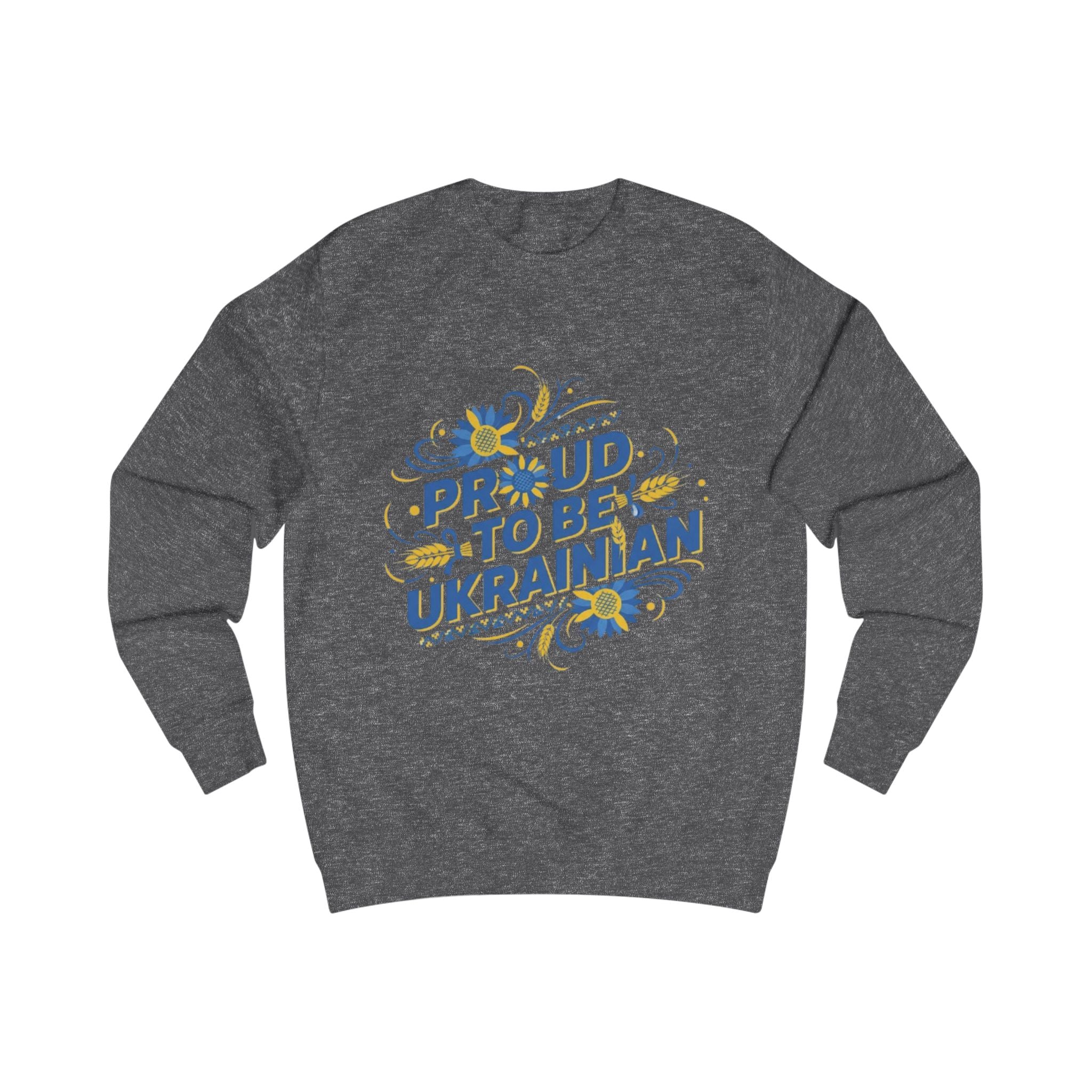 Proud to Be Ukrainian Sweatshirt — Ukrainian Flag Sunflower Pride Crewneck