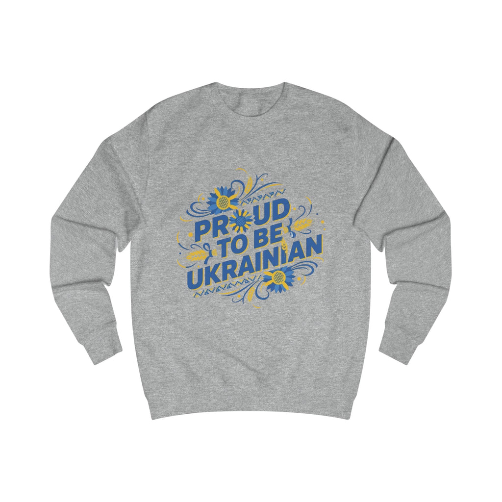 Proud to Be Ukrainian Sweatshirt — Ukrainian Flag Sunflower Pride Crewneck