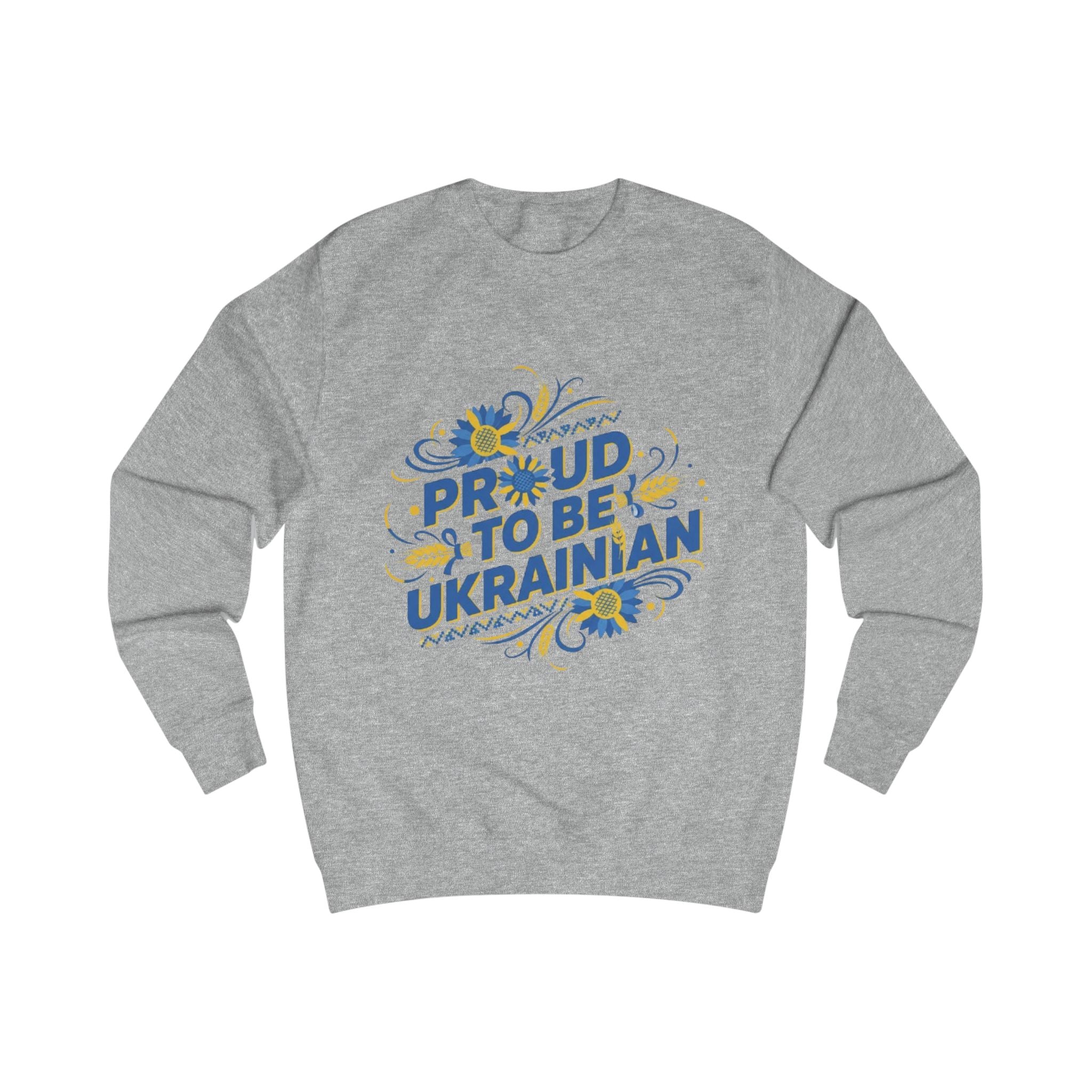 Proud to Be Ukrainian Sweatshirt — Ukrainian Flag Sunflower Pride Crewneck