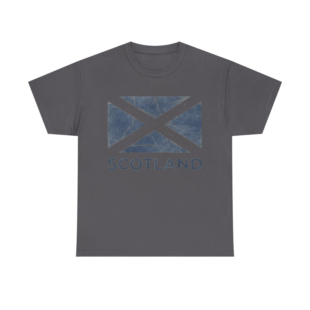 Scotland Flag T‑Shirt — Distressed Saltire Tee
