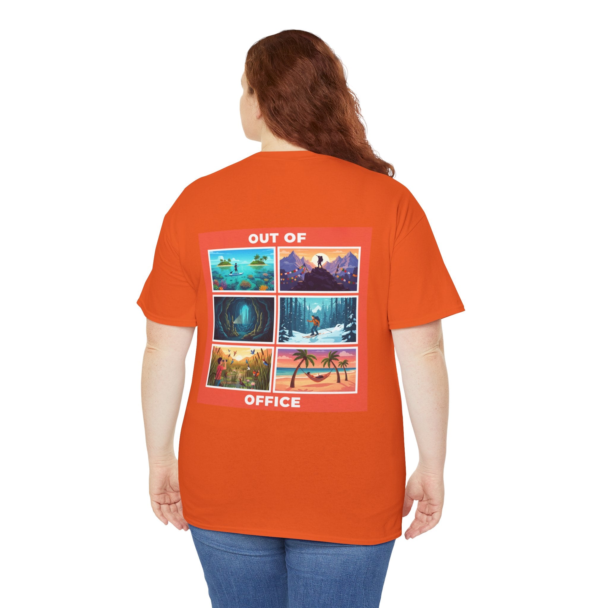 Out of Office Tee — Retro Travel Scenes Vacation Graphic T-Shirt