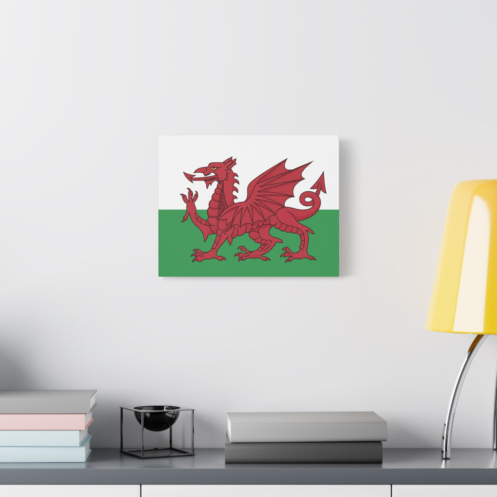 Welsh Flag Canvas Print — Red Dragon Matte Stretched Wall Art