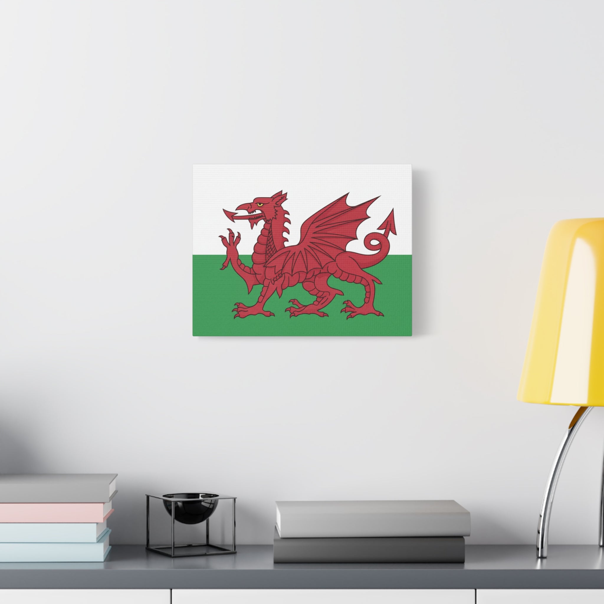 Welsh Flag Canvas Print — Red Dragon Matte Stretched Wall Art