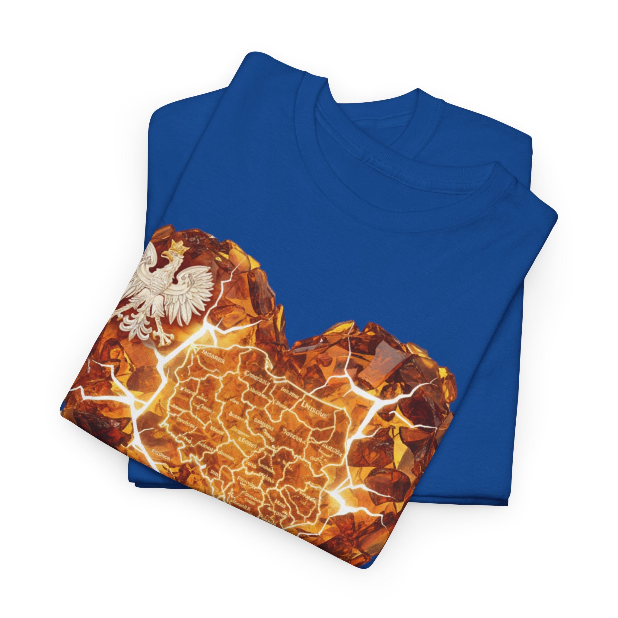 Polish Pride Heart Flame Tee | Polska Heritage T-Shirt