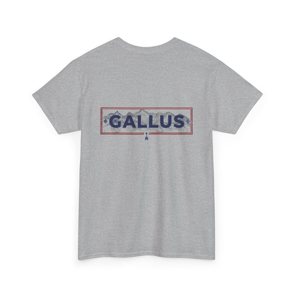 Gallus Logo T-Shirt — Minimal Retro Chest & Back Graphic Tee
