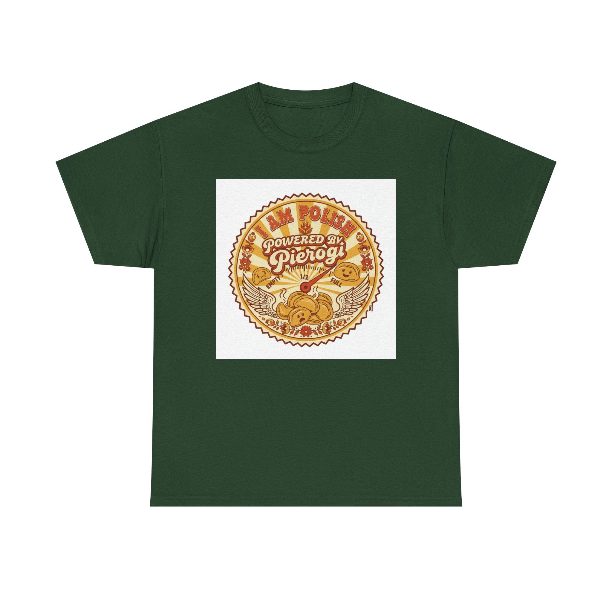 Pierogi Powered Tee — "All Power to Pierogi" Retro Food Lover T-Shirt