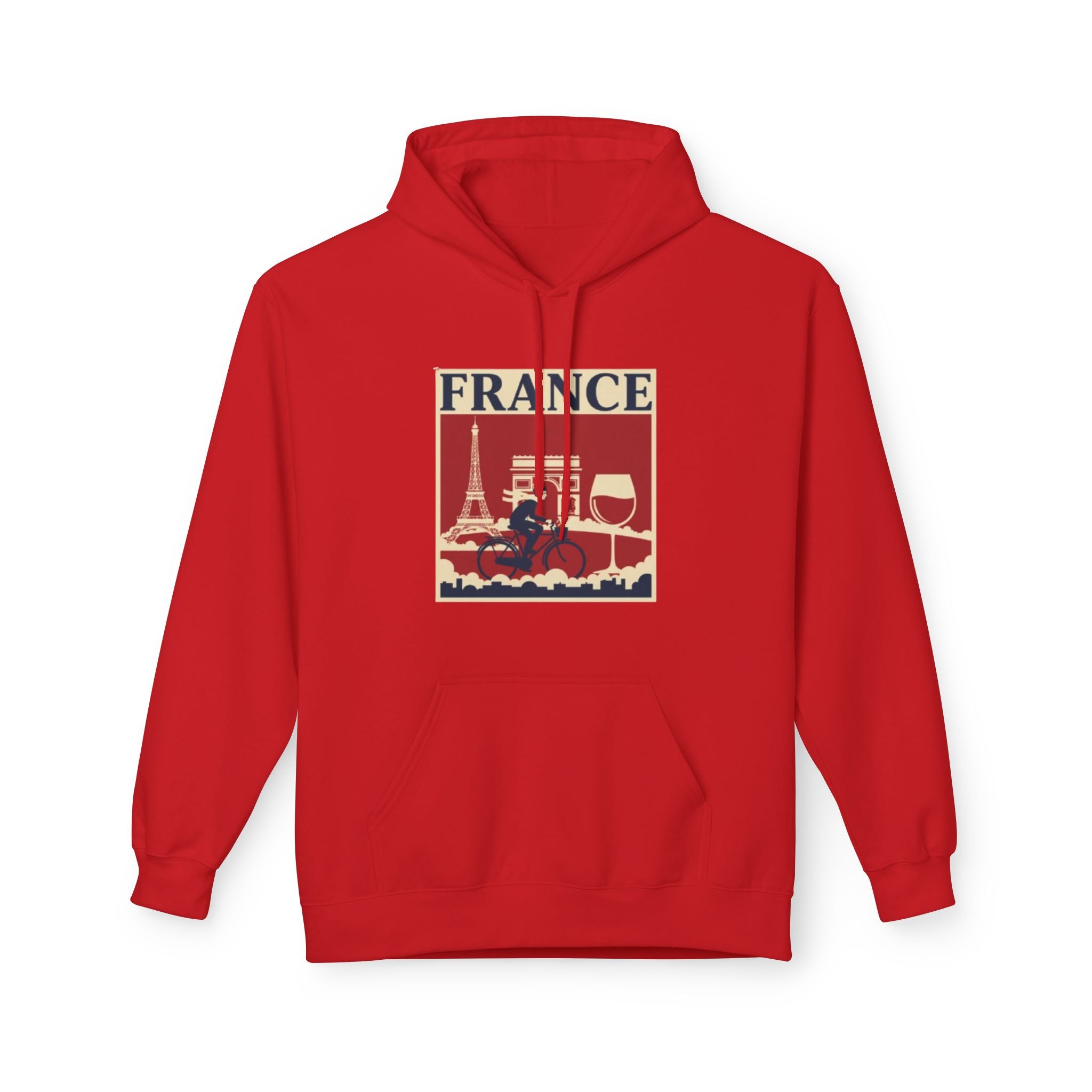 France Retro Travel Hoodie — Eiffel Tower Wine Vintage Paris Sweatshirt