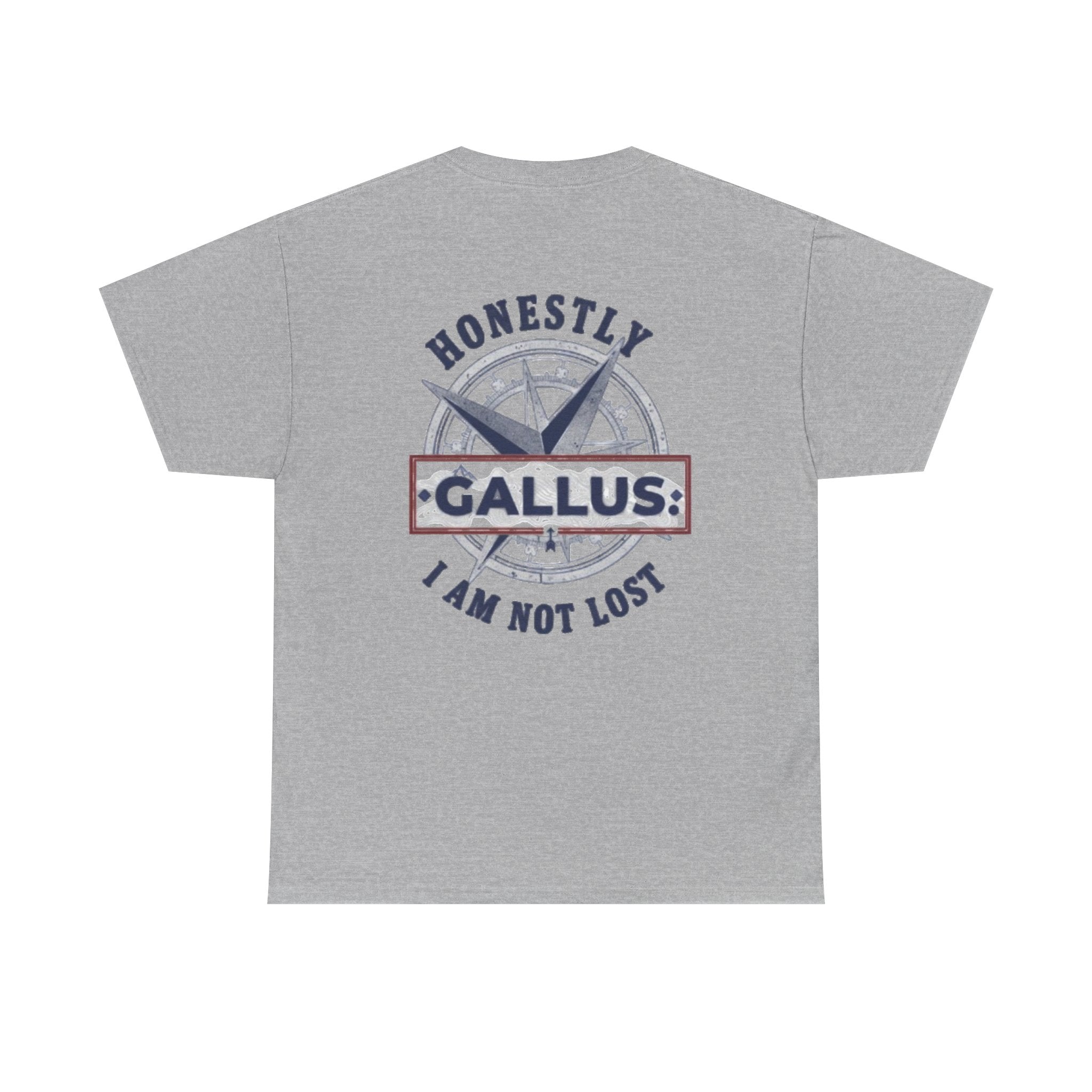 T‑Shirt — 'Honestly I Am Not Lost' Compass Graphic Tee (Gallus)
