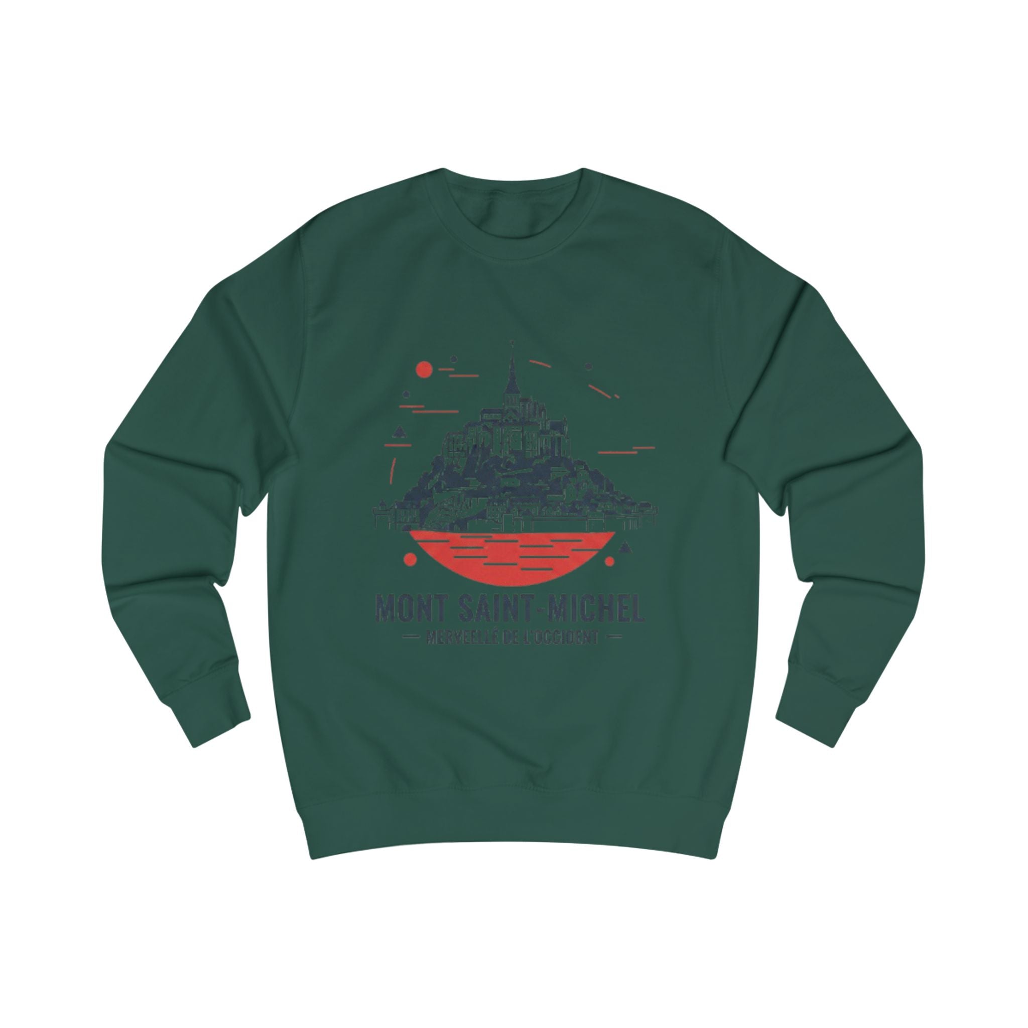 Mont Saint-Michel Graphic Sweatshirt — French Landmark Travel Crewneck