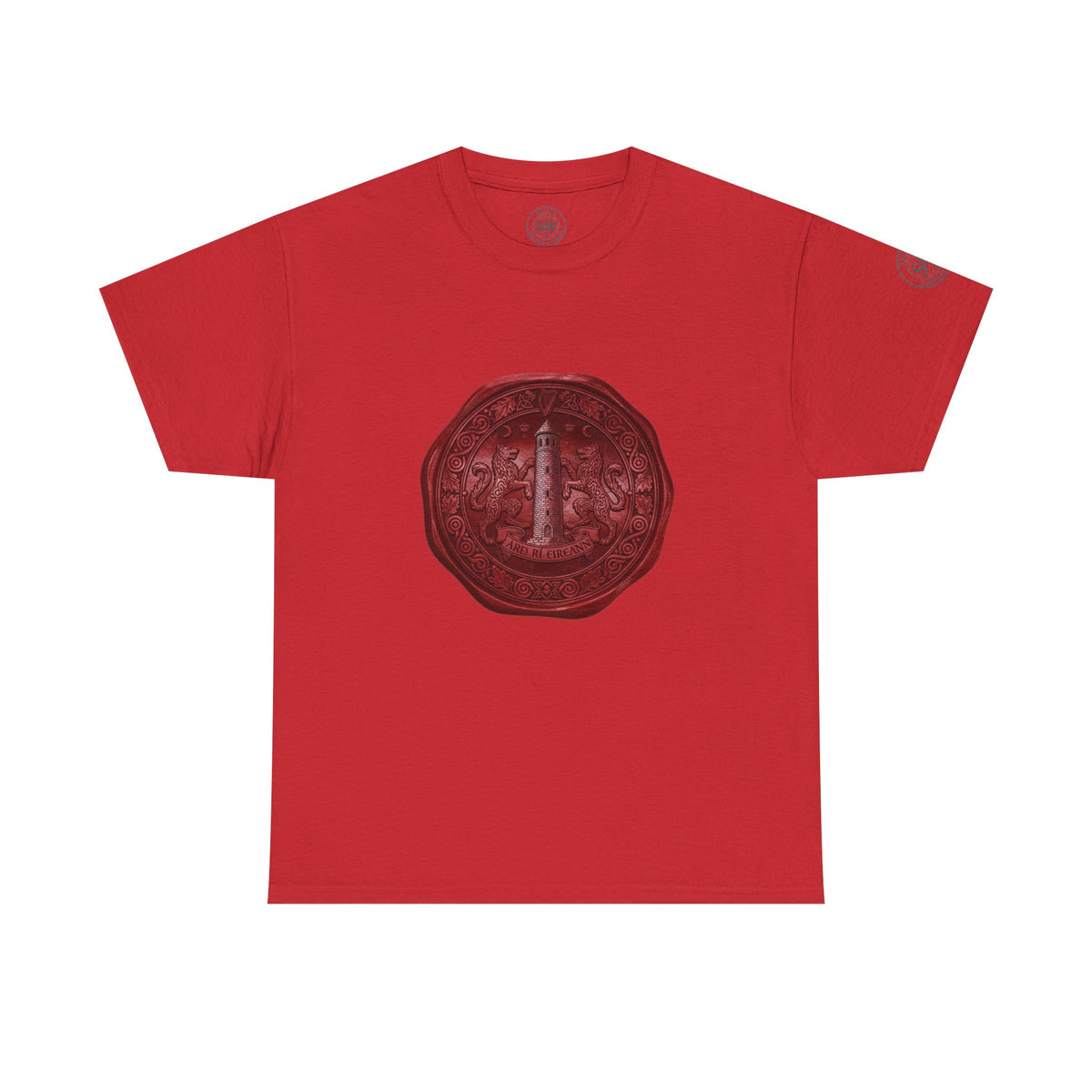 Vintage Wax Seal T-Shirt — Red Embossed Emblem Graphic Tee — product image 12