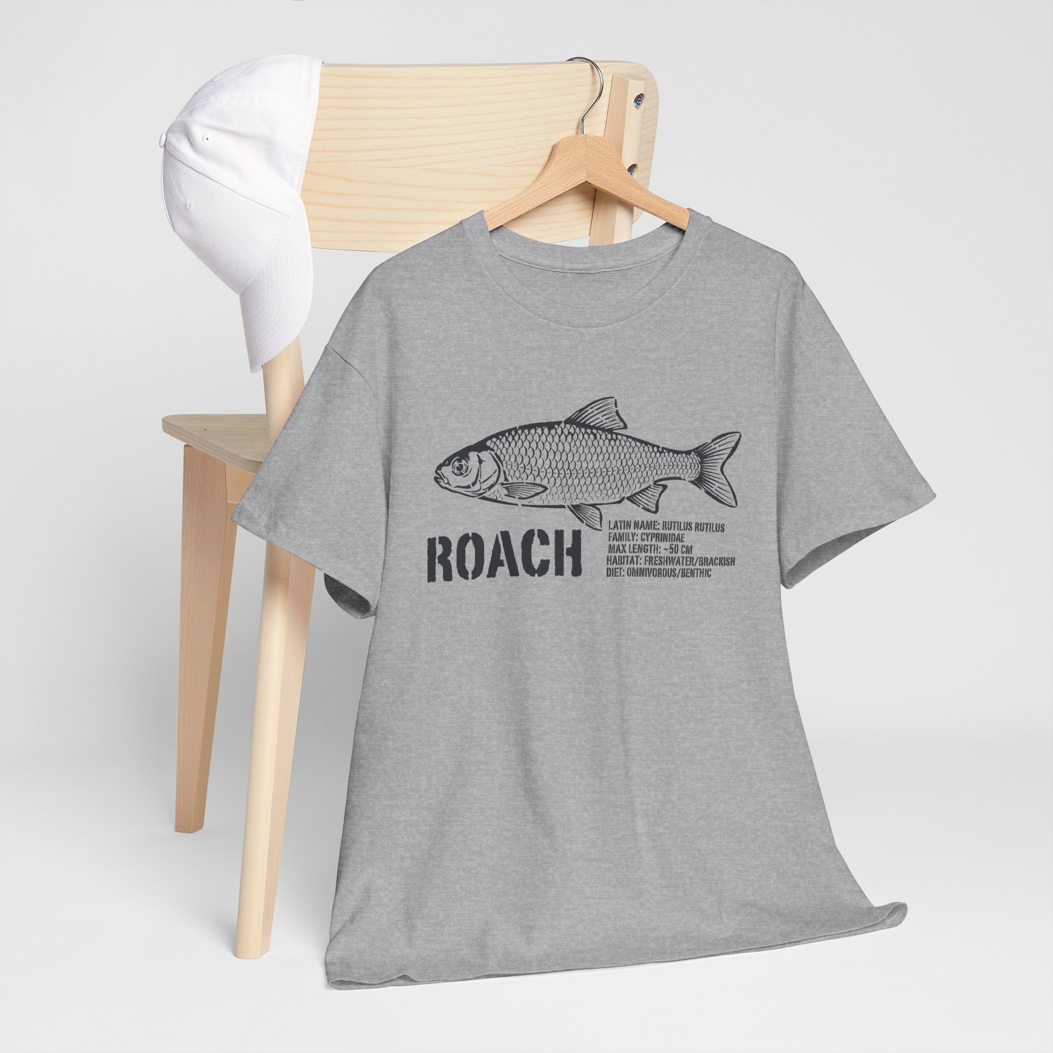 Roach Fish Sketch Tee — Vintage Angler Graphic T-Shirt