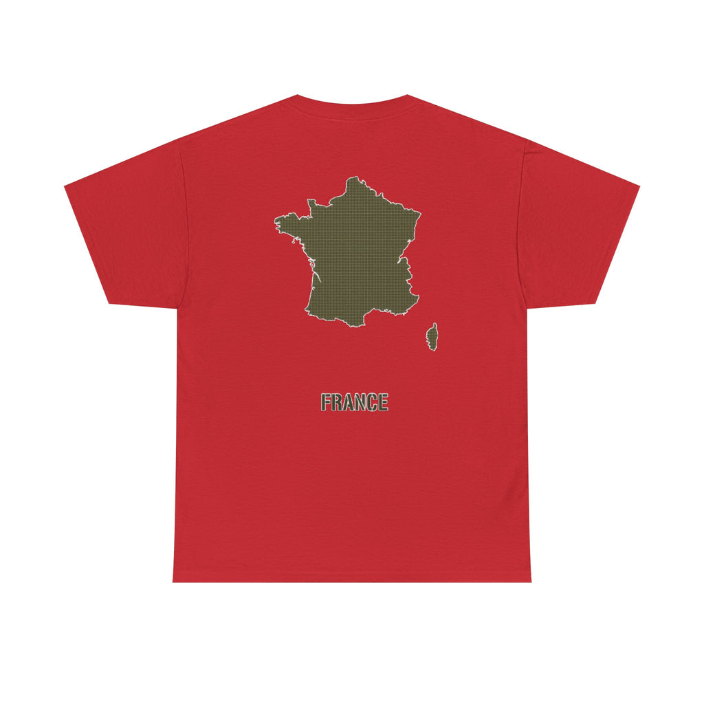 France Map T‑Shirt — Minimal Grunge Outline Tee