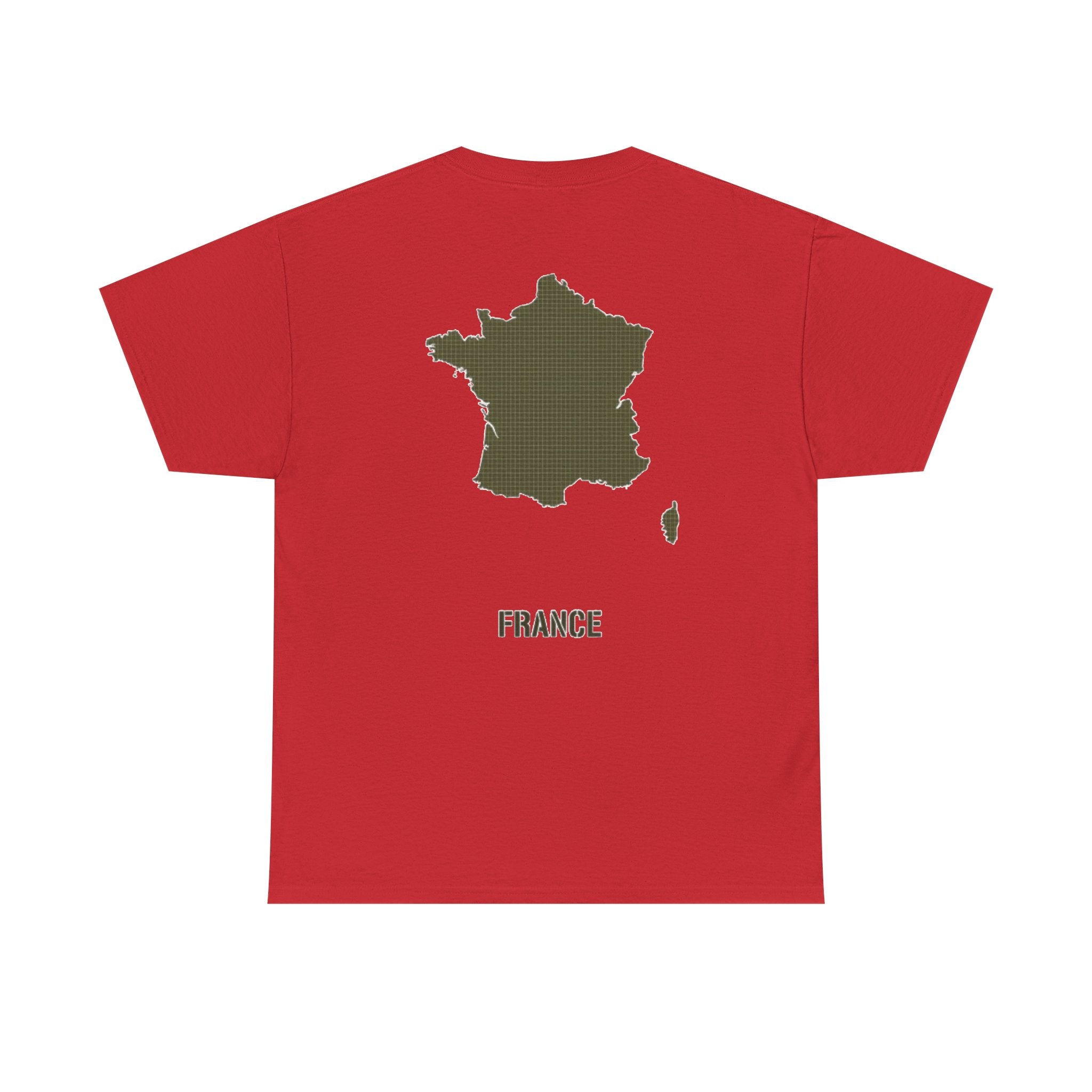 France Map T‑Shirt — Minimal Grunge Outline Tee