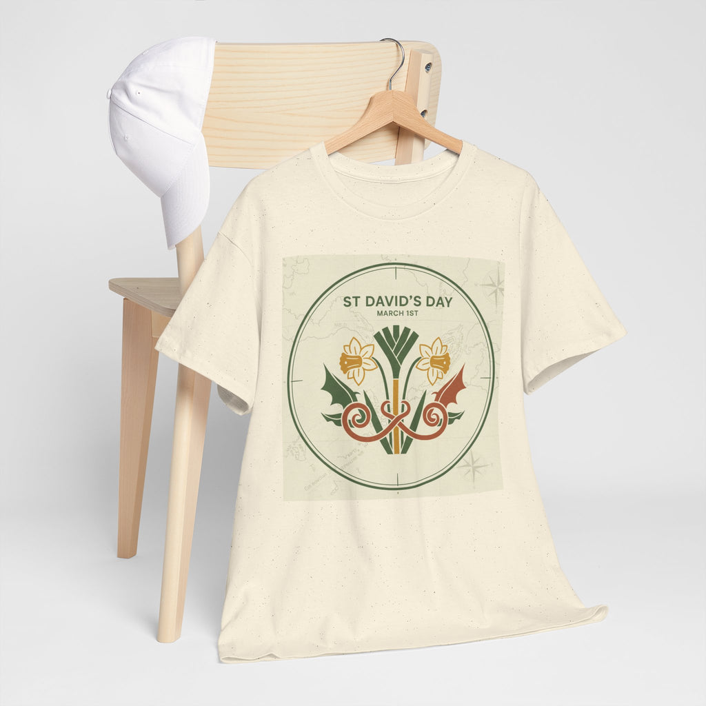 St. David's Day Floral Tee — Welsh Daffodil & Leek Celebration Shirt
