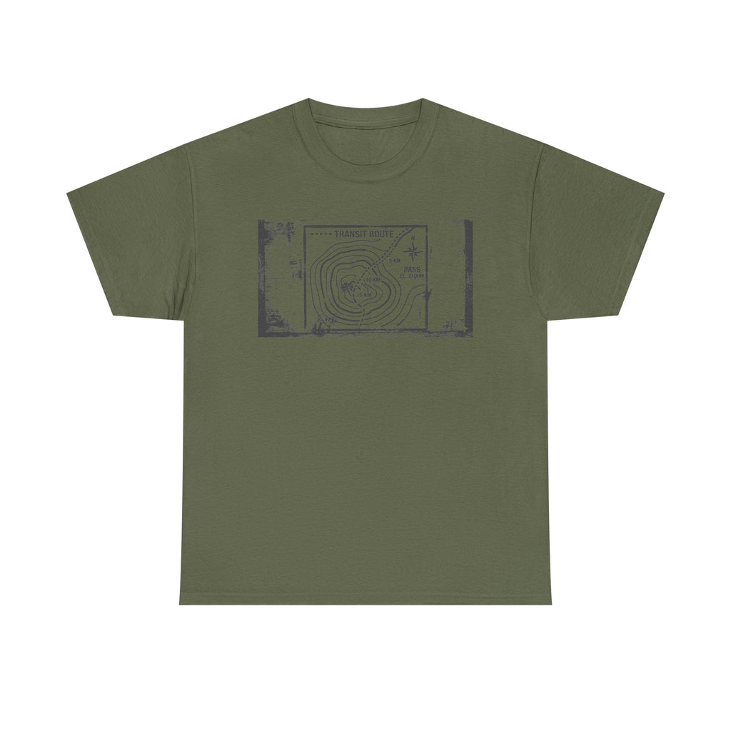 Retro Transit Route Adventure T-Shirt — Vintage Travel Map Graphic Tee