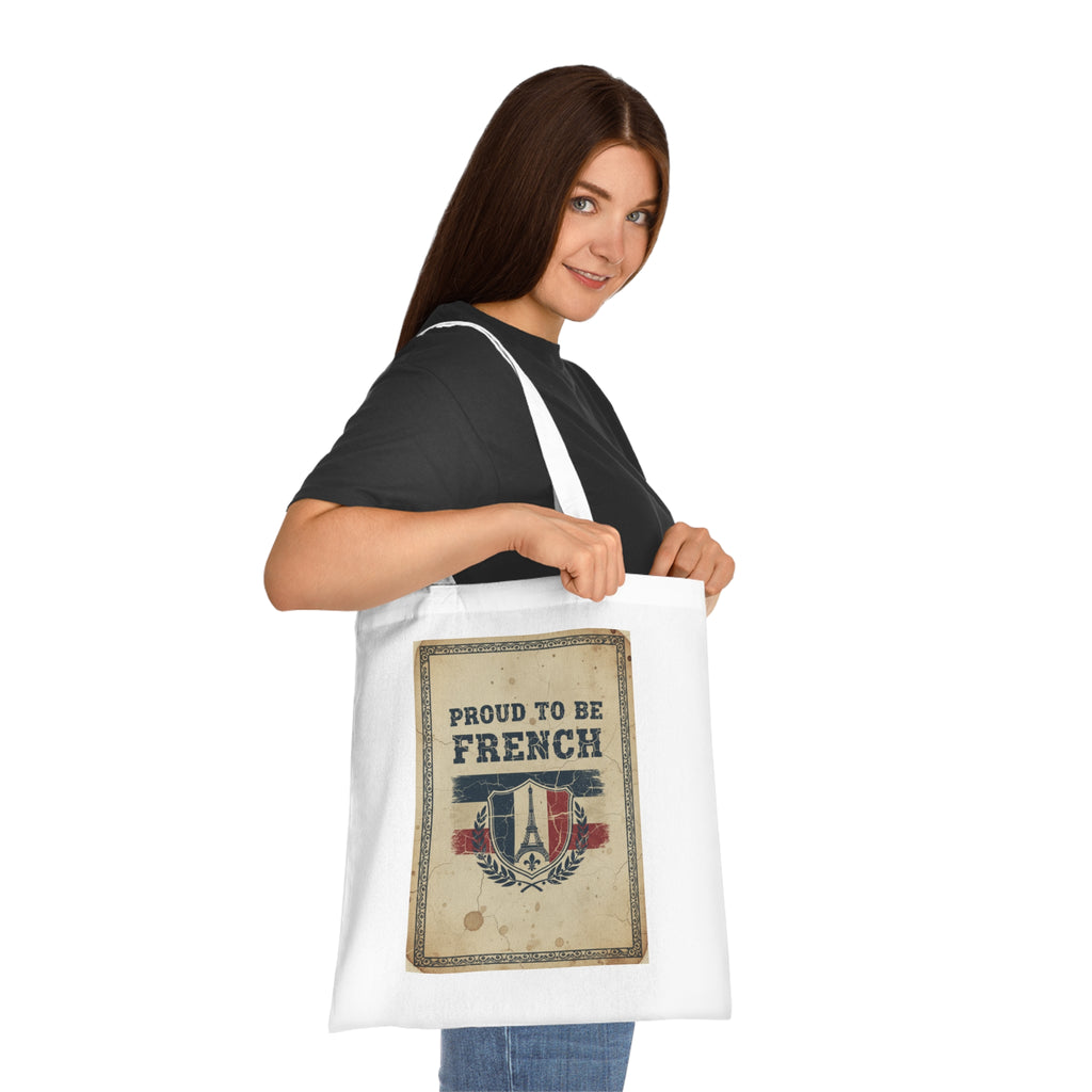 Proud to Be French Vintage Shield Cotton Tote