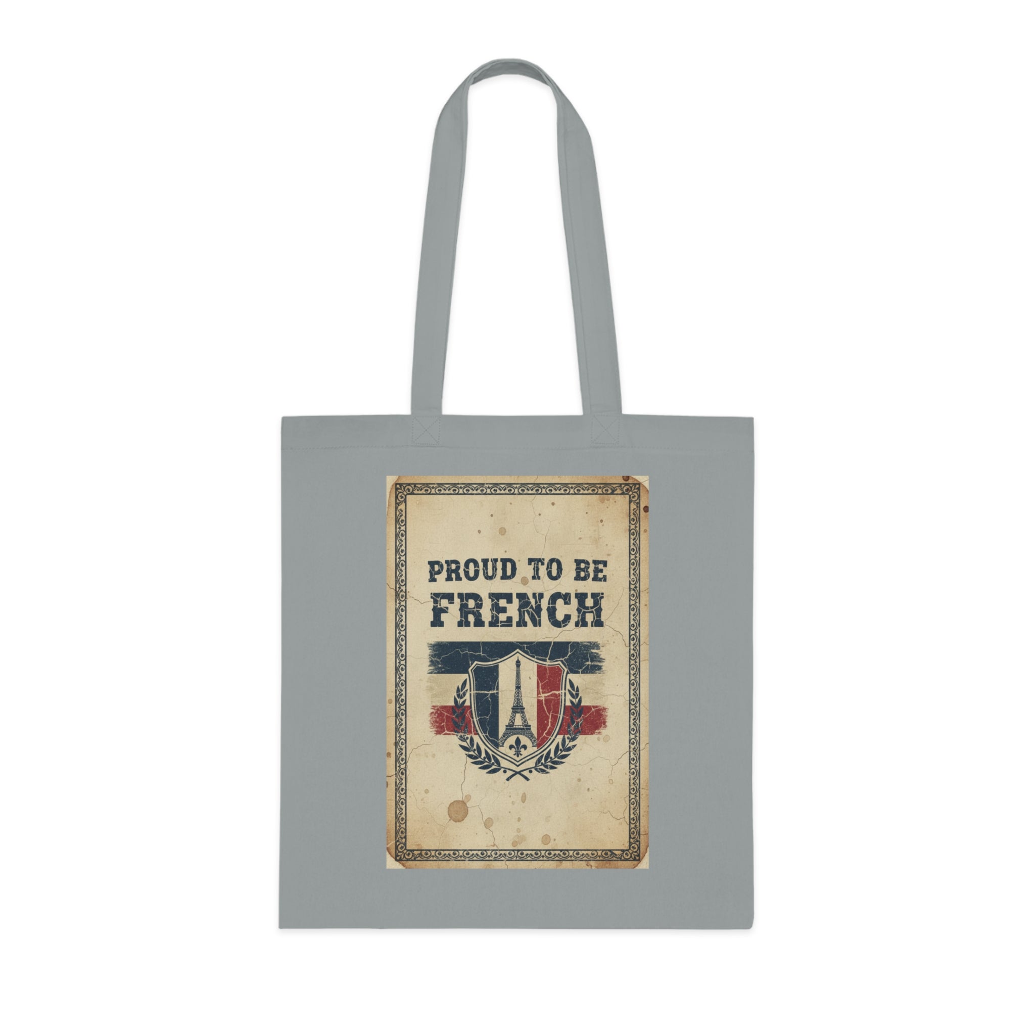Proud to Be French Vintage Shield Cotton Tote