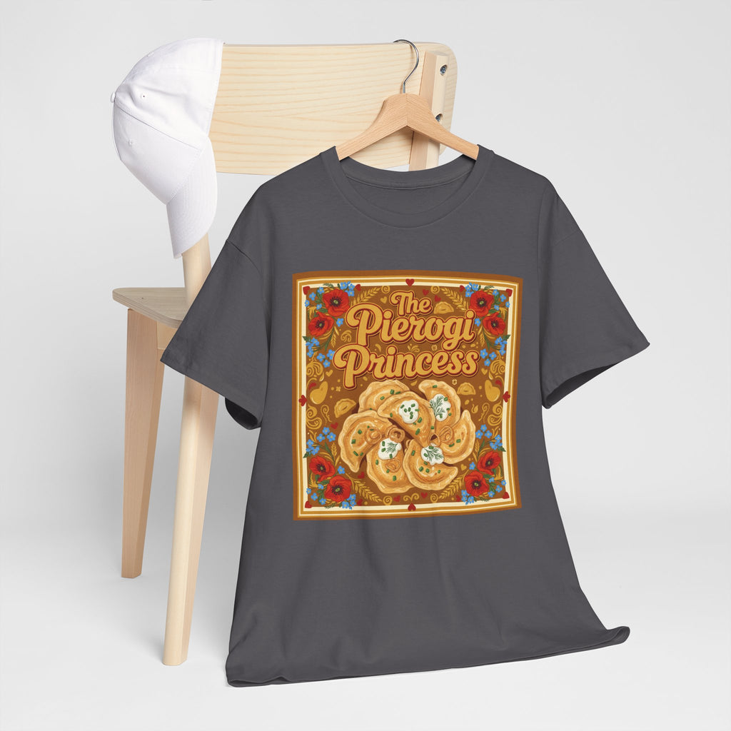 Pierogi Princess Tee - Vintage Polish Food Graphic T-Shirt