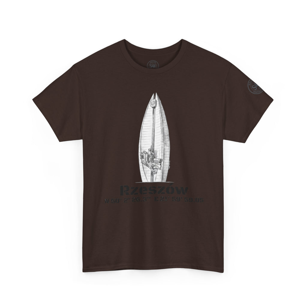 Rzeszów Coordinates T‑Shirt — City Landmark  Sketch Tee