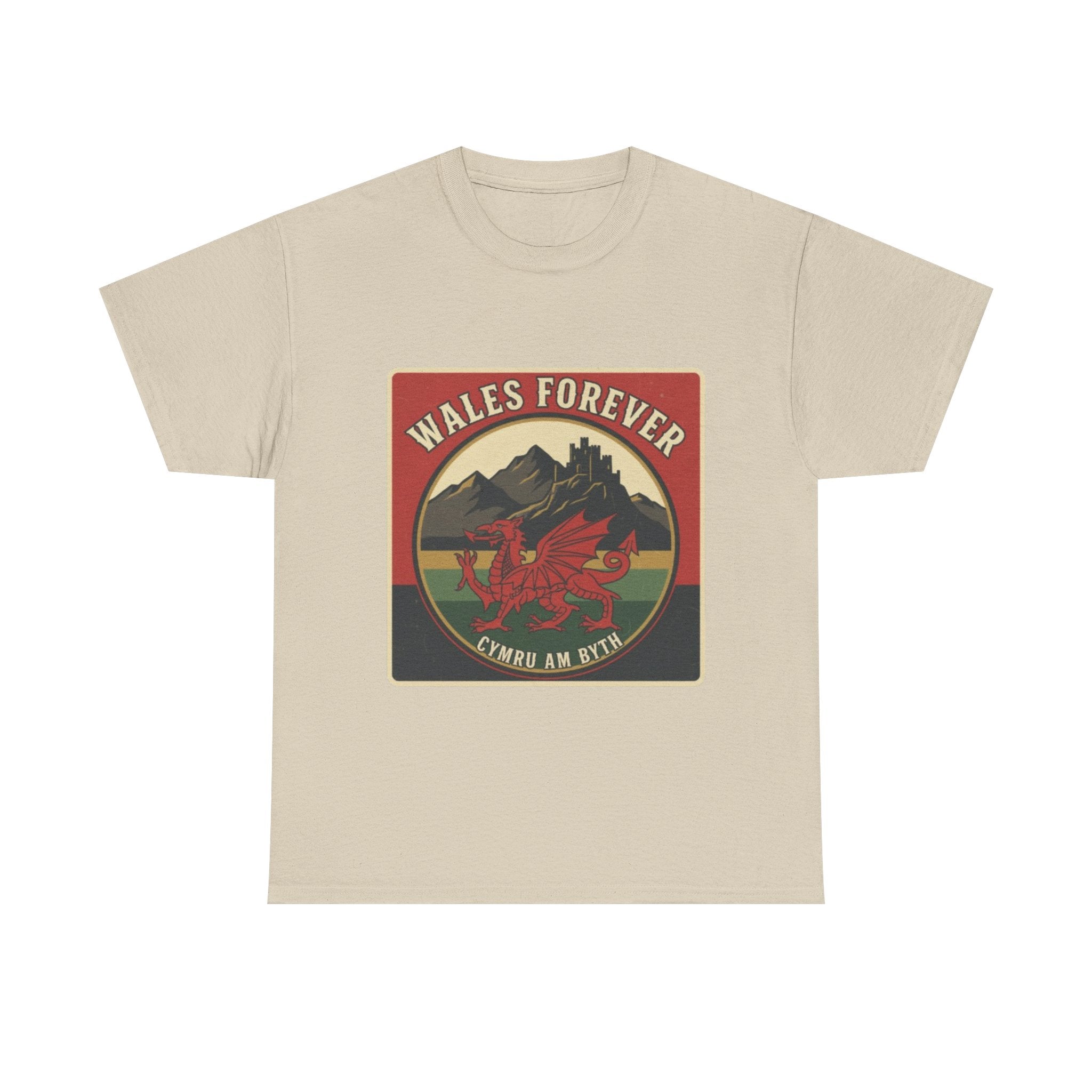 Wales Forever T-Shirt — Vintage Welsh Dragon Crest Tee
