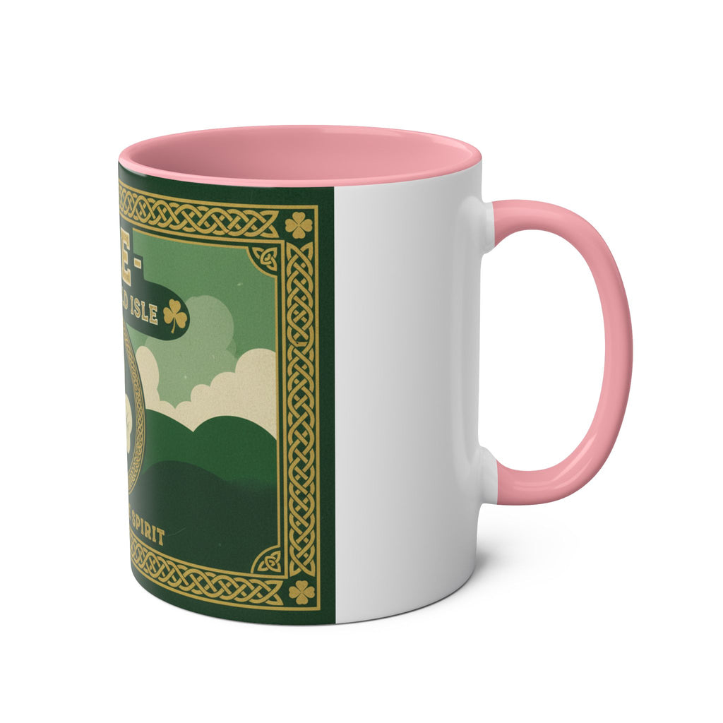 Éire The Emerald Isle Ceramic Coffee Mug — Discover the Spirit, Two-Tone 11oz