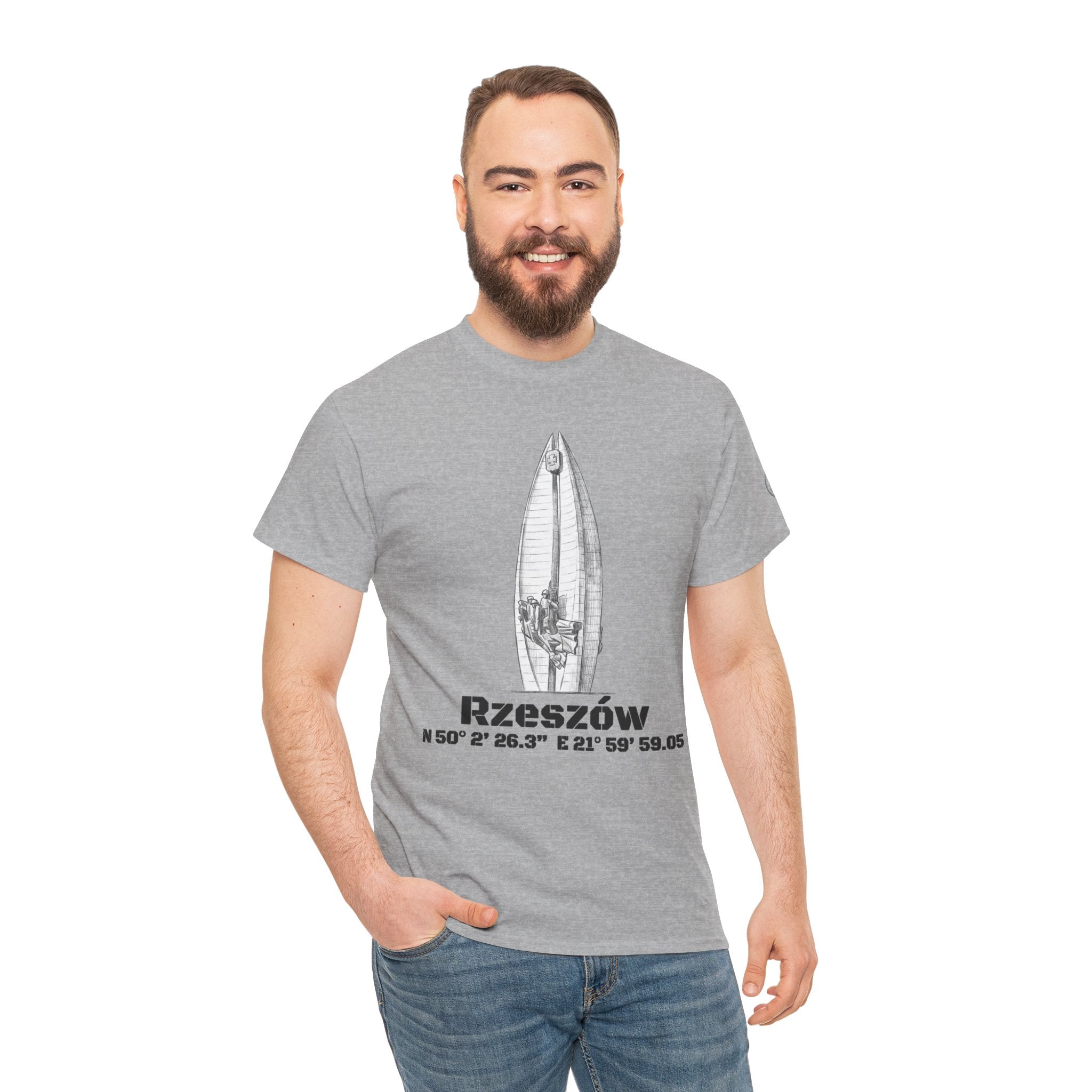 Rzeszów Coordinates T‑Shirt — City Landmark  Sketch Tee