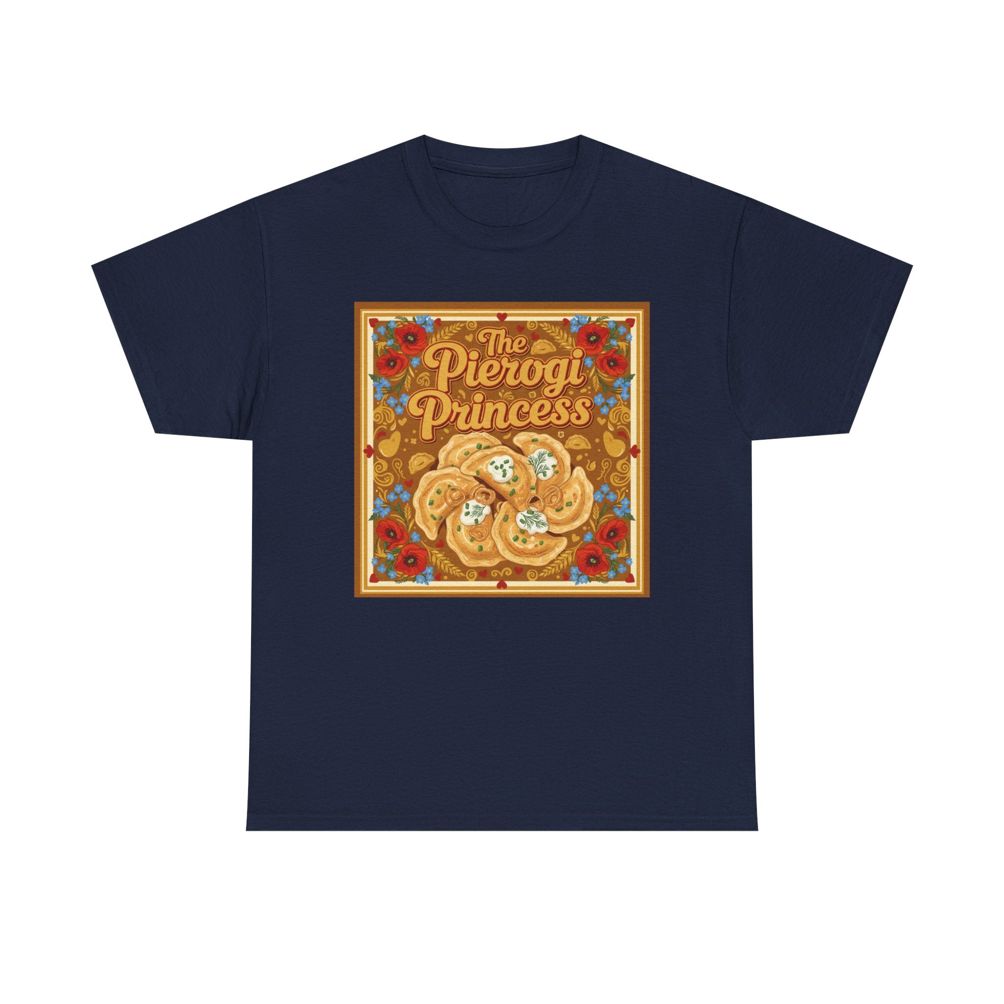 Pierogi Princess Tee - Vintage Polish Food Graphic T-Shirt