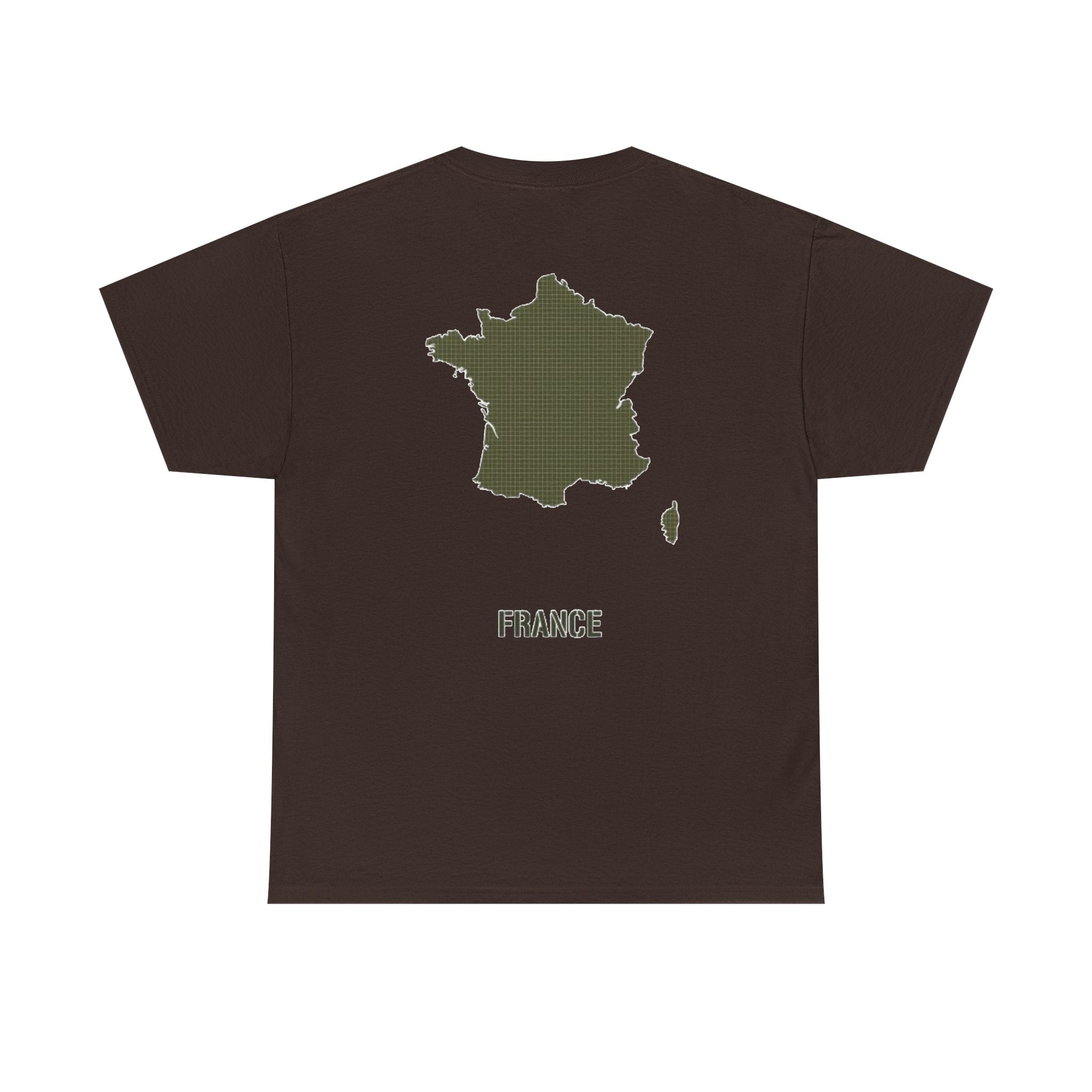 France Map T‑Shirt — Minimal Grunge Outline Tee