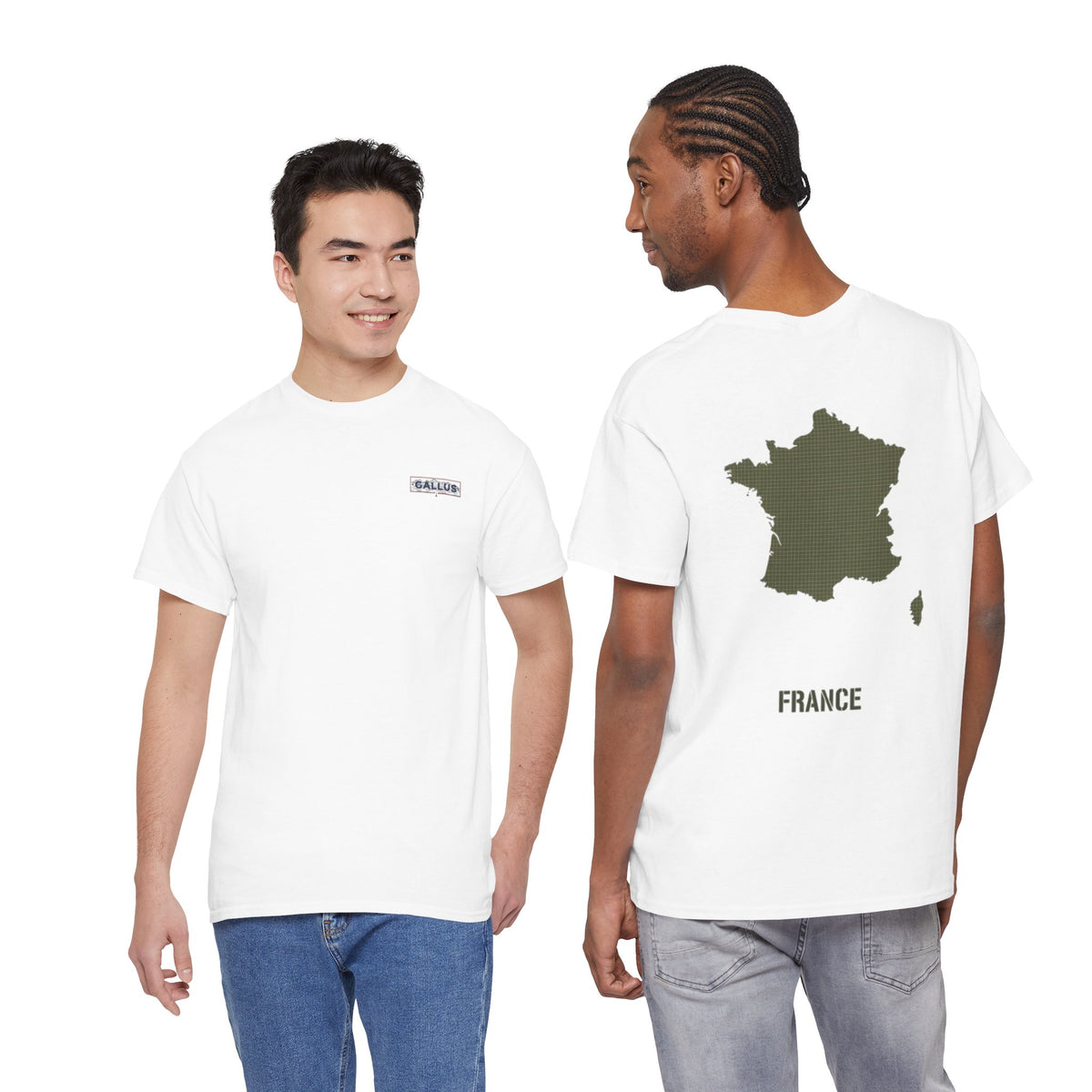 France Map T-Shirt — Grunge Outline Travel Tee — product image 2