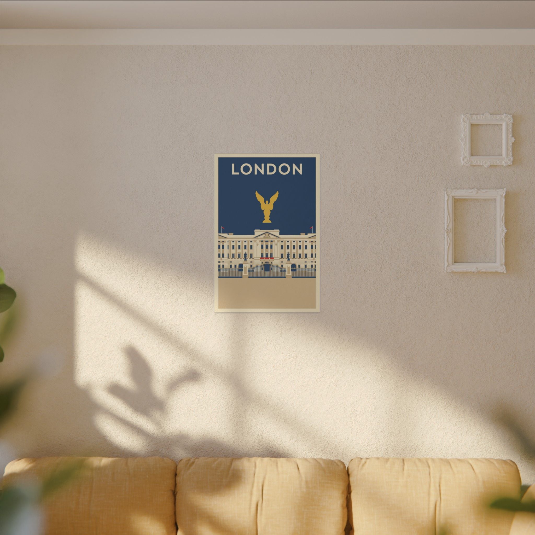 London Buckingham Palace Canvas Print Vintage Travel Poster Wall Art