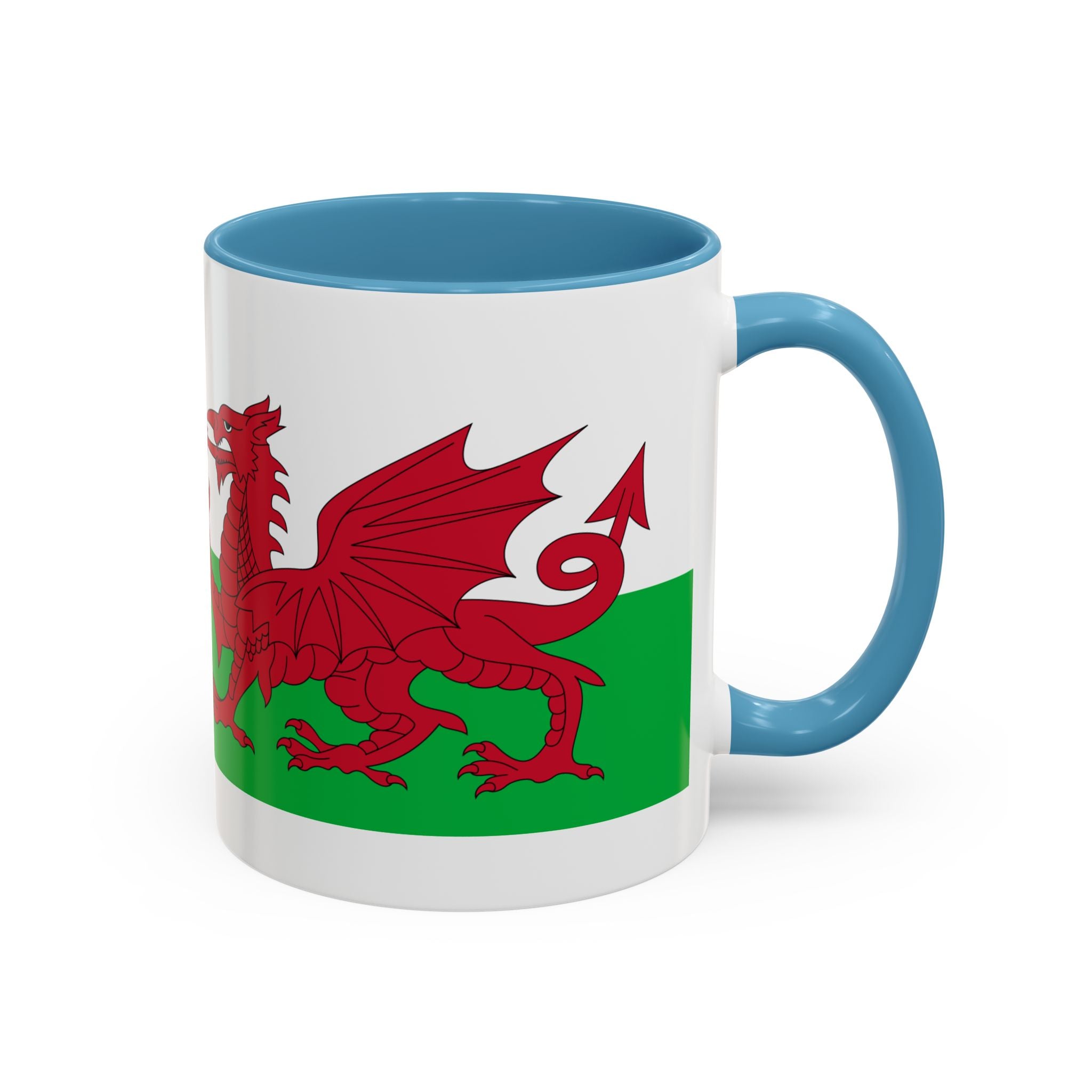 Wales Flag Accent Coffee Mug (11/15oz) – Red Welsh Dragon Tea & Coffee Cup