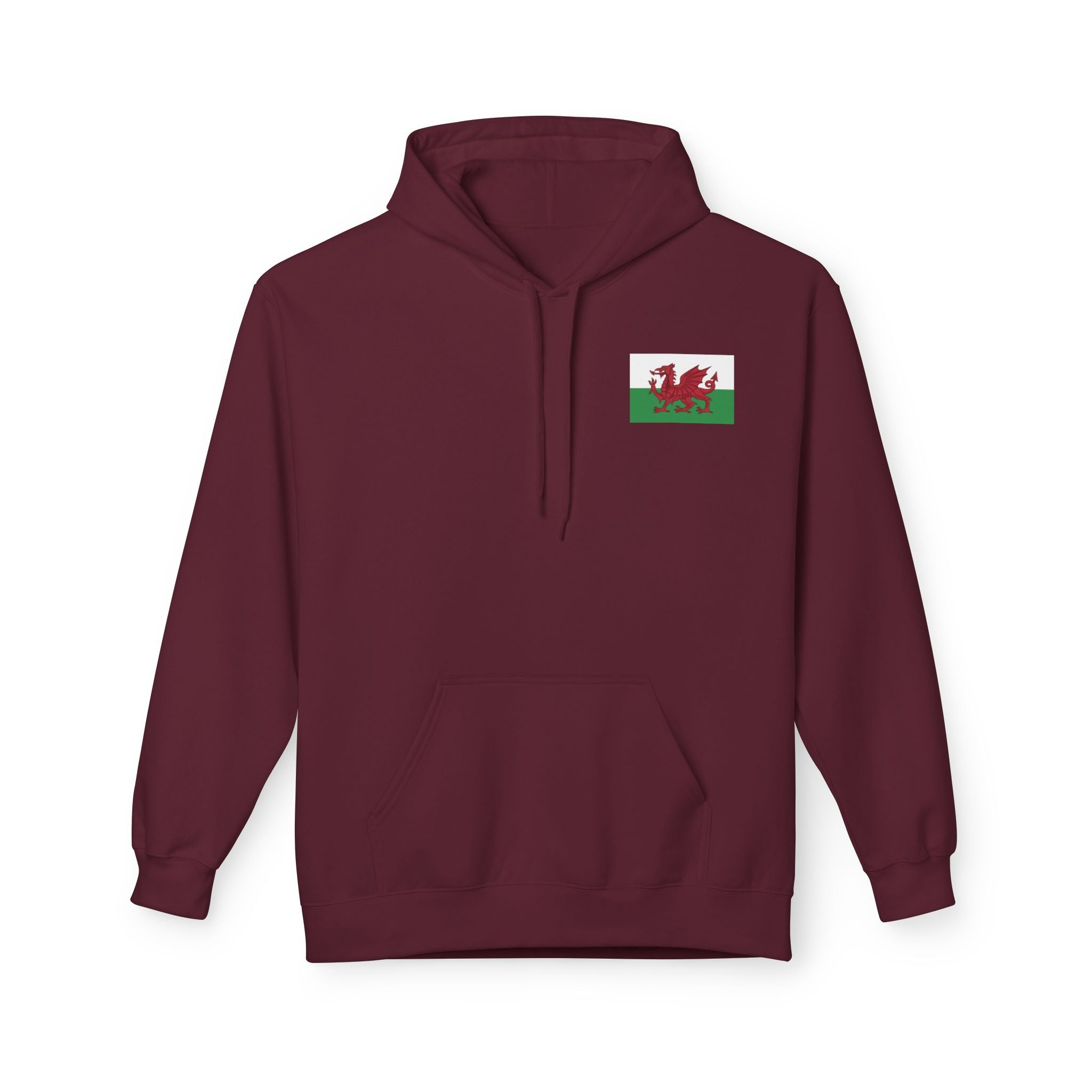 Welsh Dragon Drinking Beer Hoodie — Rugby Pub Fan Pullover
