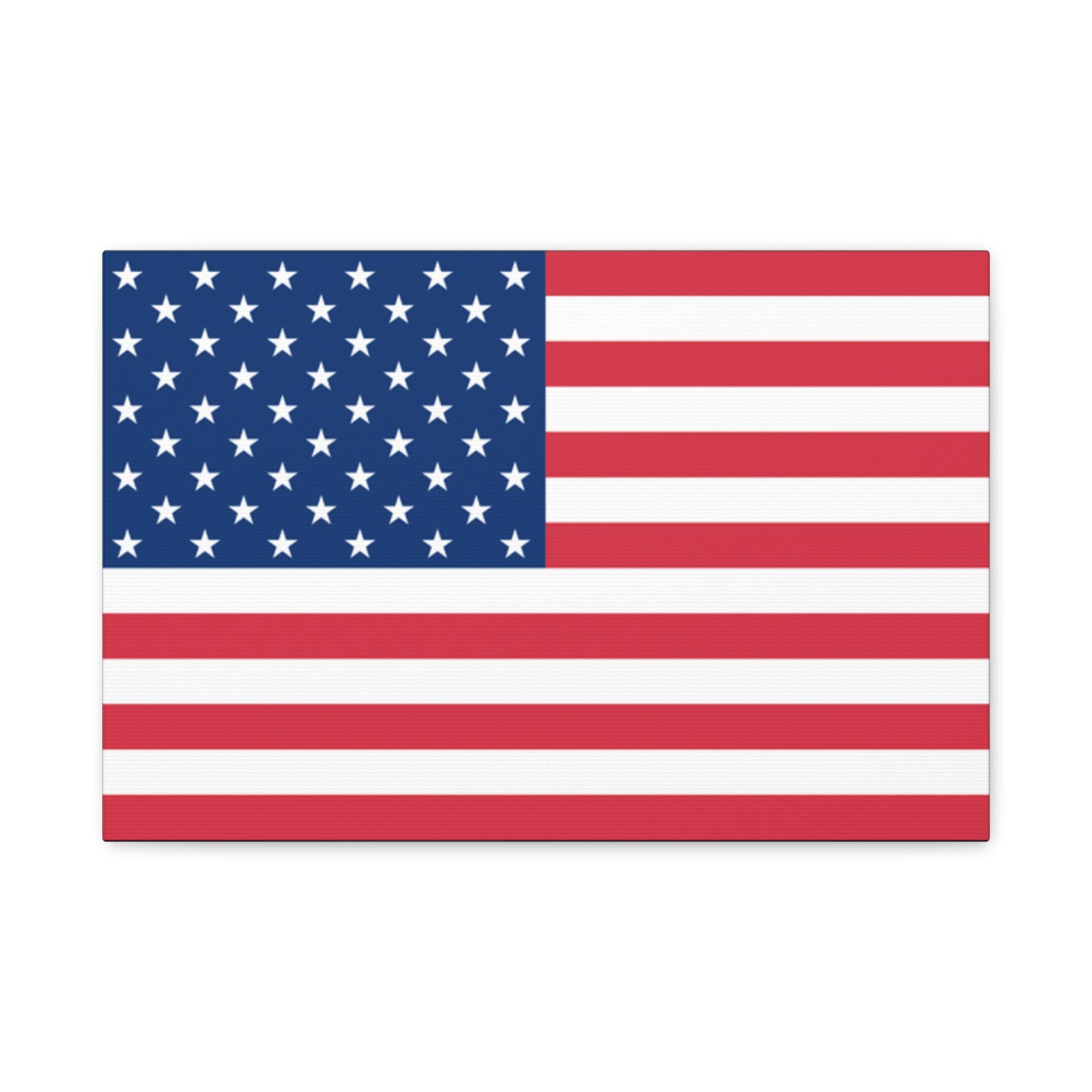 American Flag Matte Canvas Print — Stretched Patriotic Wall Art