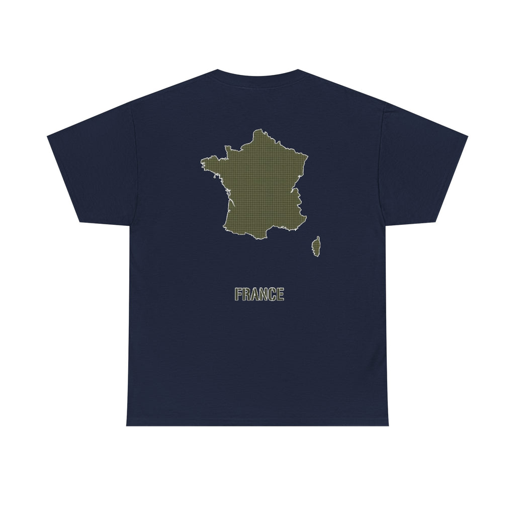 France Map T‑Shirt — Minimal Grunge Outline Tee