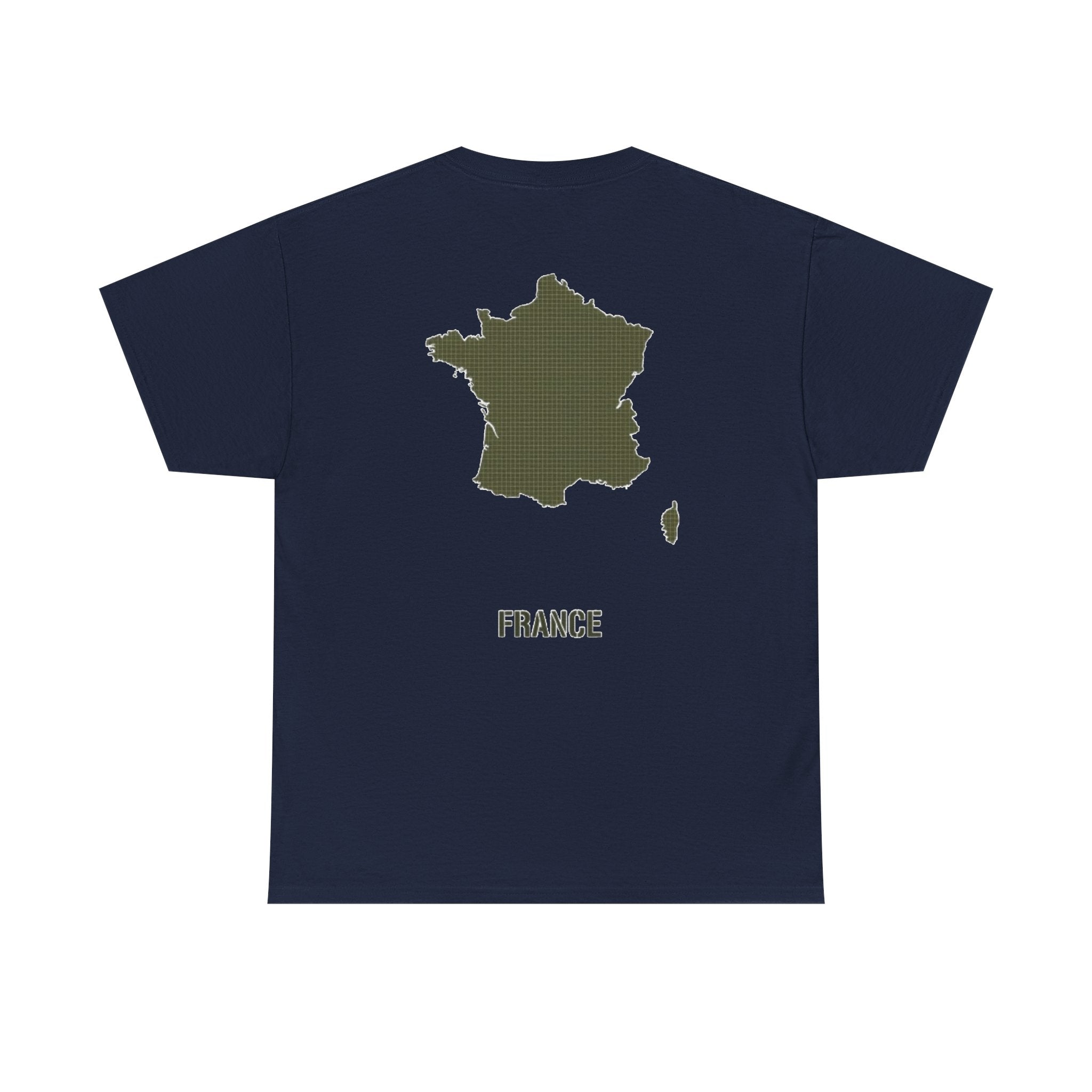 France Map T‑Shirt — Minimal Grunge Outline Tee