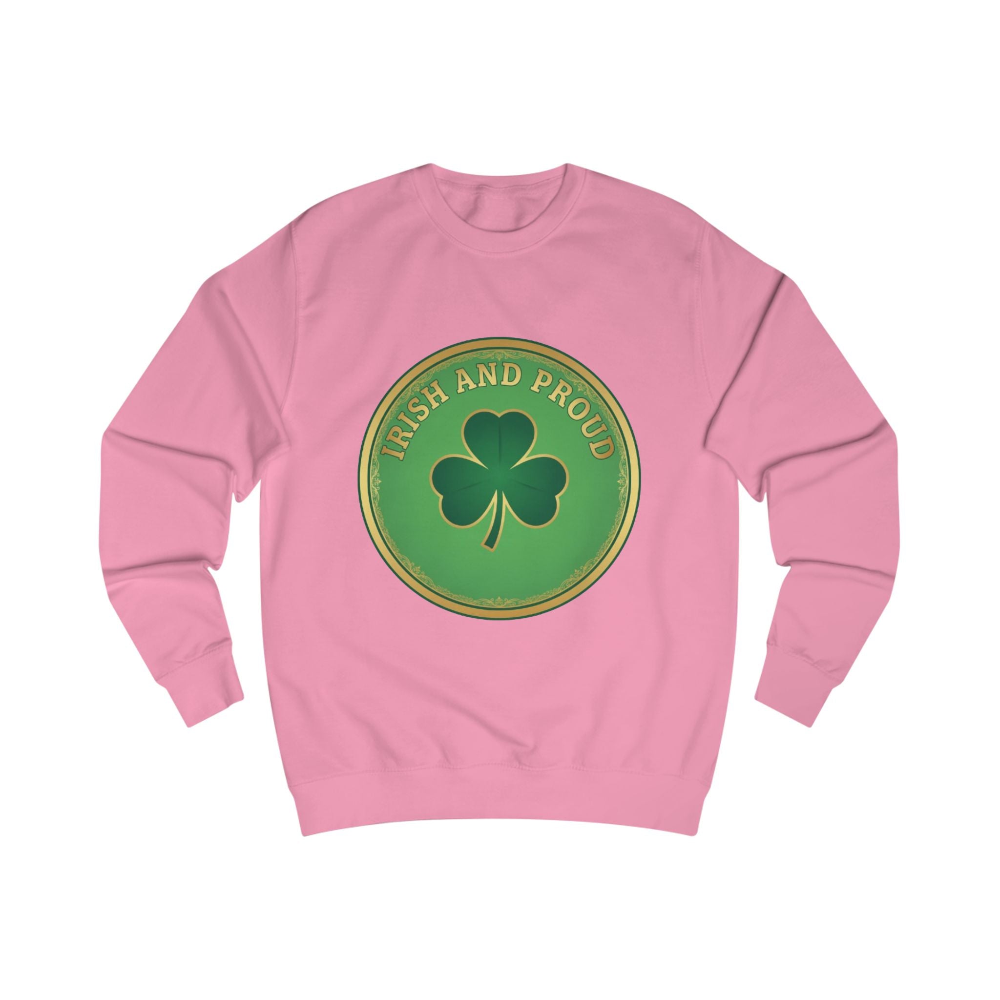 Irish and Proud Sweatshirt – Green Shamrock St. Patrick’s Day Crewneck