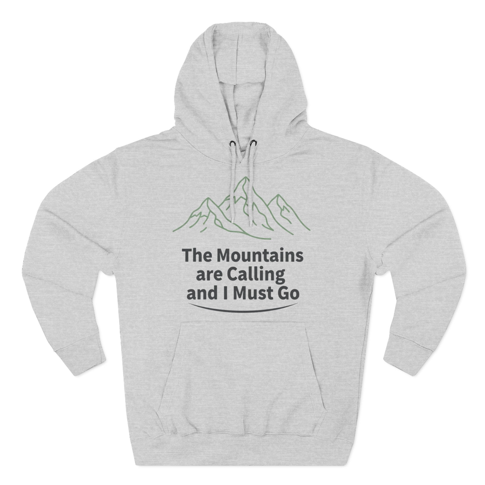 Retro Mountain Quote Hoodie — Vintage Hiking & Wild Camping Pullover