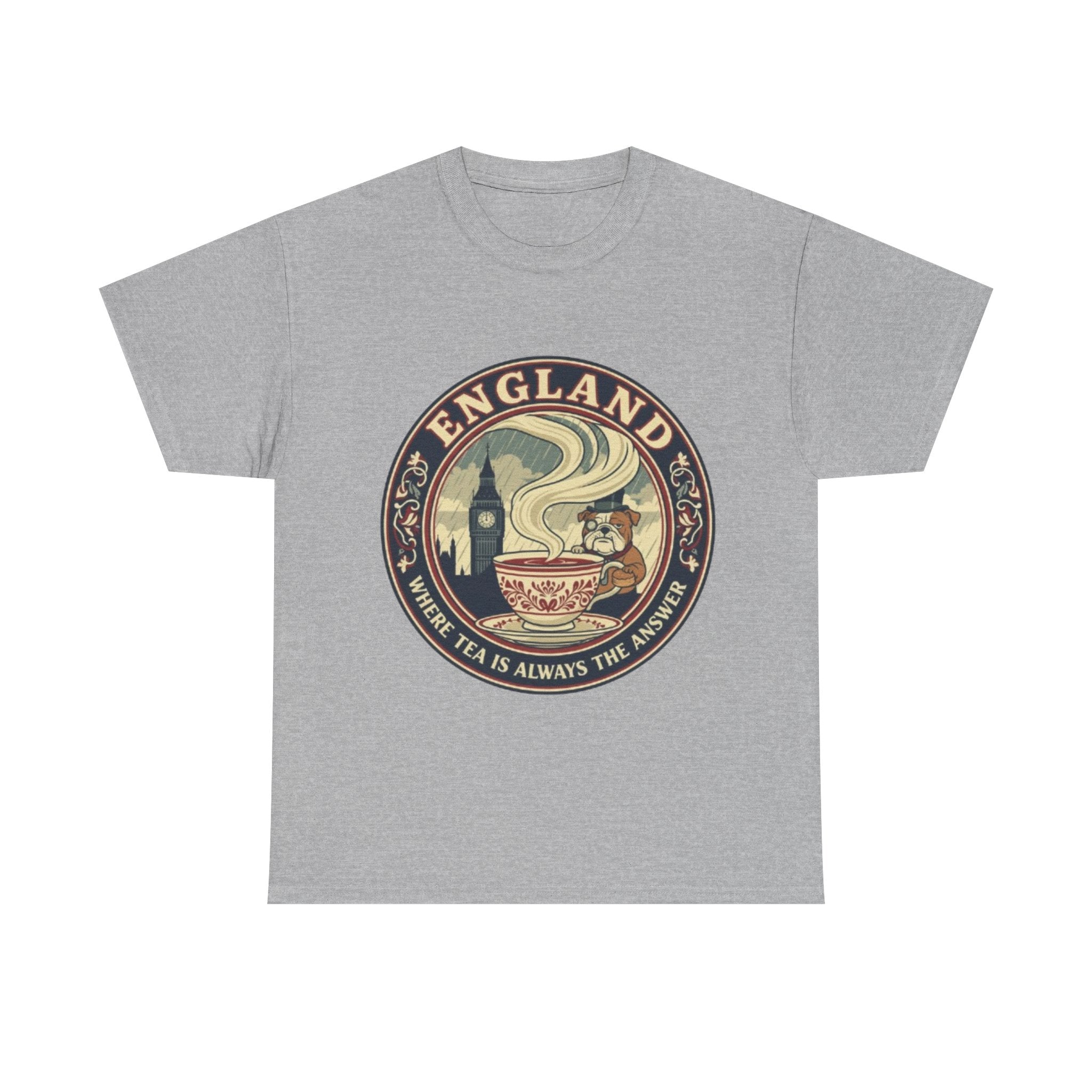 England Tea Vintage Graphic Tee — "Where Tea Is Always The Answer"