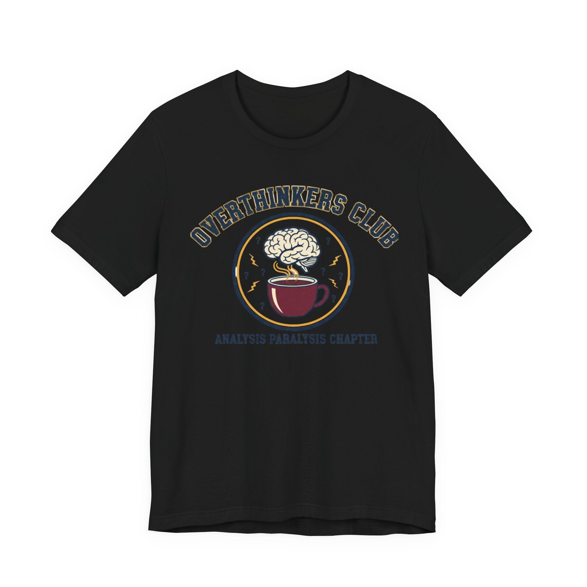 Overthinkers Club Tee | irony club shirt, varsity style shirt