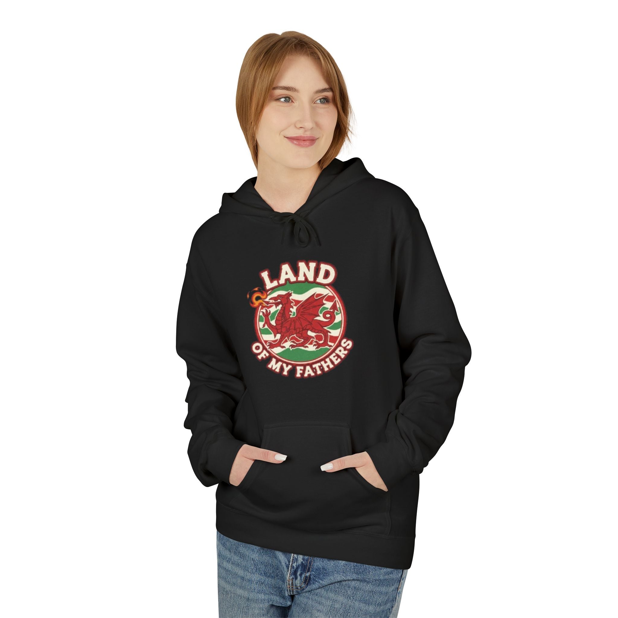 Hoodie — "Land of My Fathers" Vintage Welsh Pride Graphic Hoodie