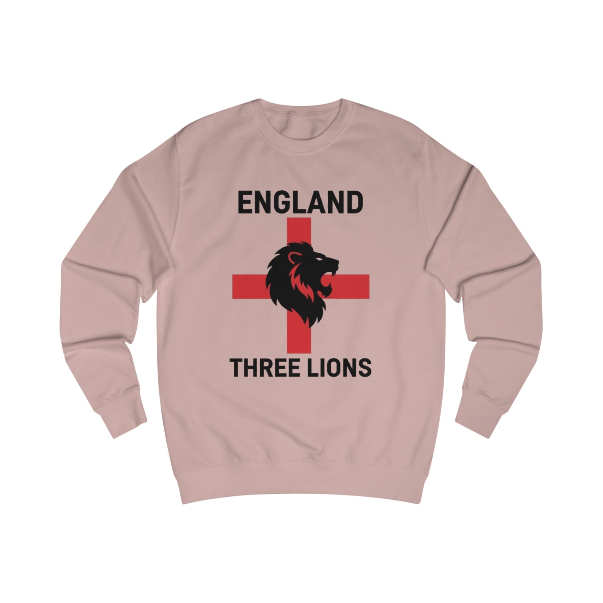 England Three Lions Sweatshirt – Retro Red Cross Football Fan Crewneck
