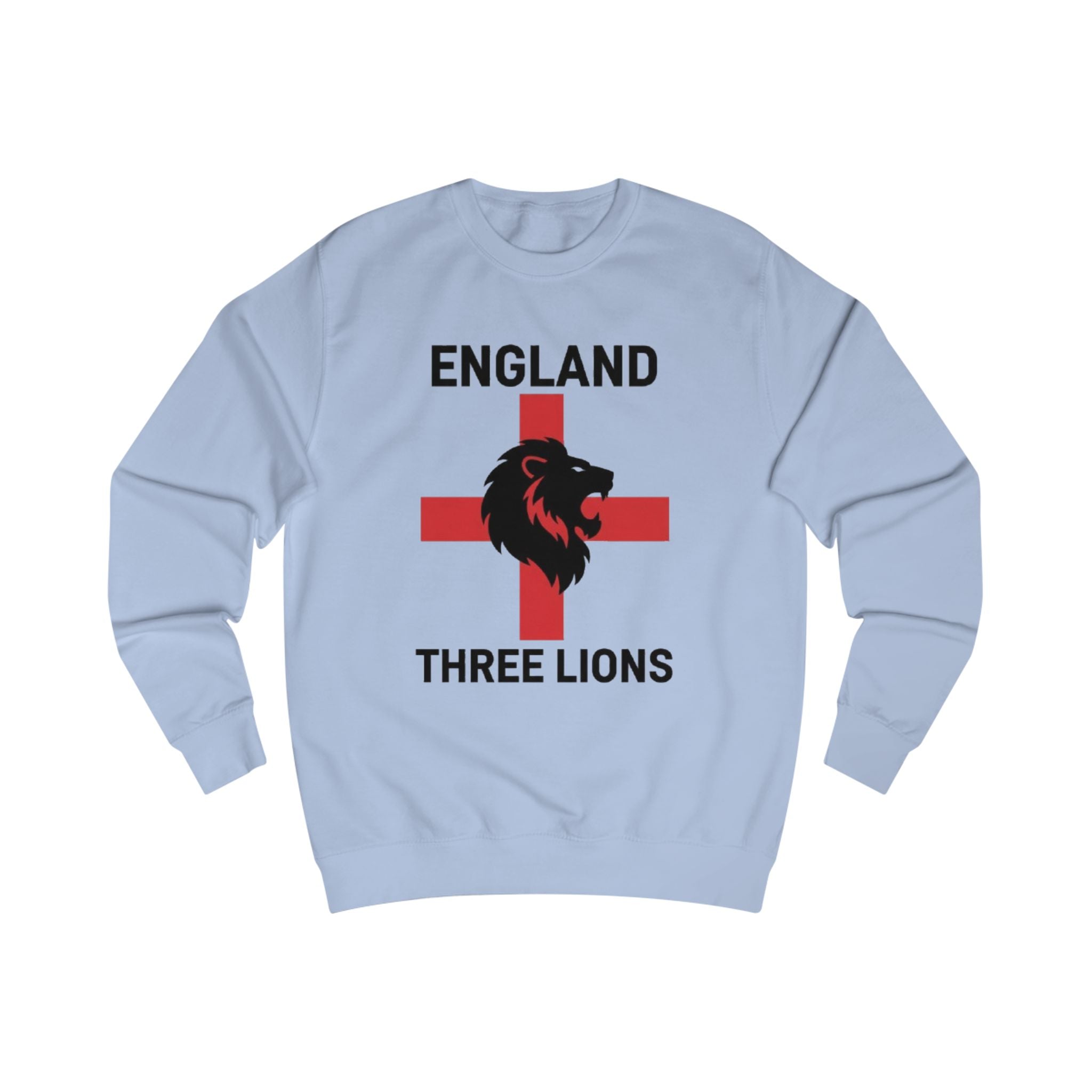 England Three Lions Sweatshirt – Retro Red Cross Football Fan Crewneck