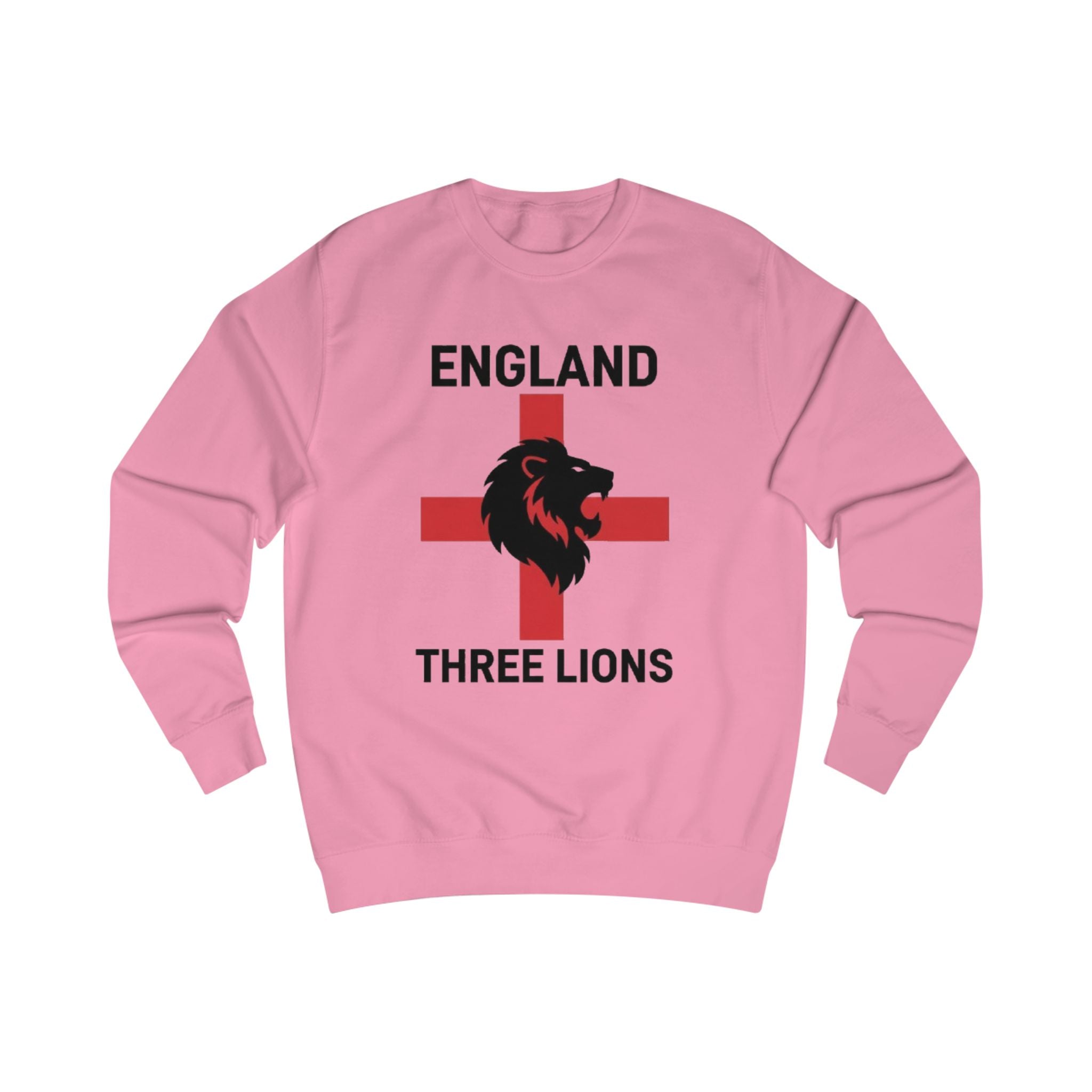 England Three Lions Sweatshirt – Retro Red Cross Football Fan Crewneck