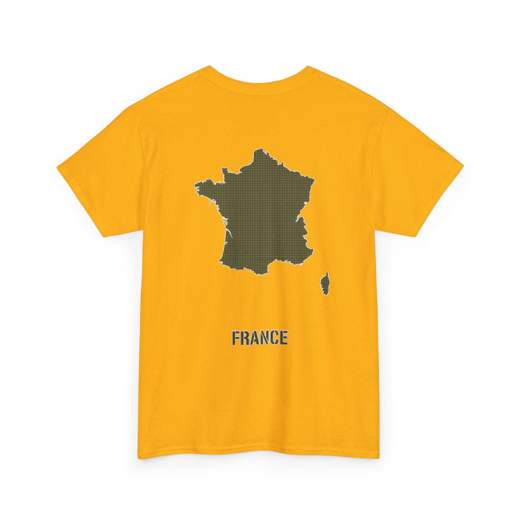 France Map T-Shirt — Minimalist Olive France Map Tee