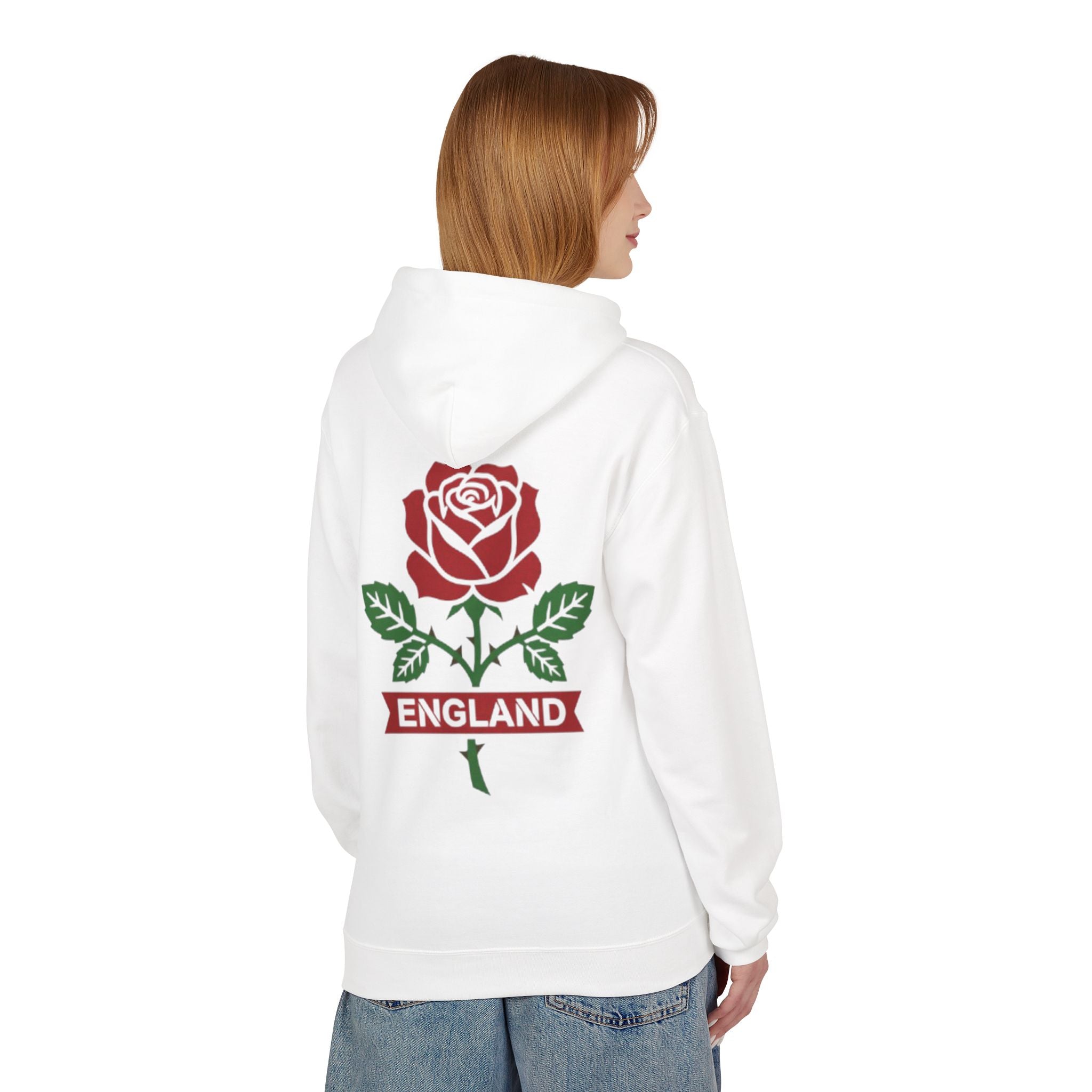 England Rose Hoodie – Classic Red Rose Emblem Sweatshirt
