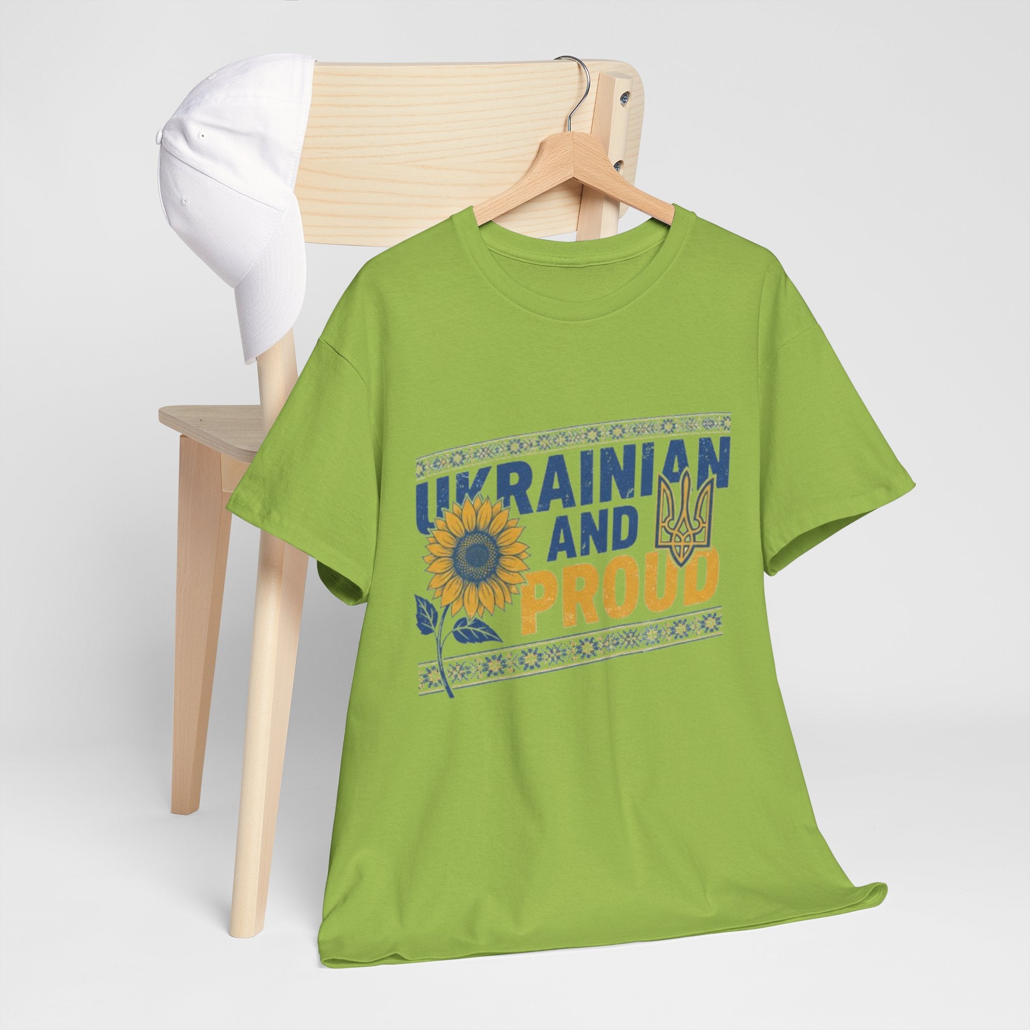 Ukrainian and Proud T-Shirt — Sunflower & Tryzub Patriotic Tee