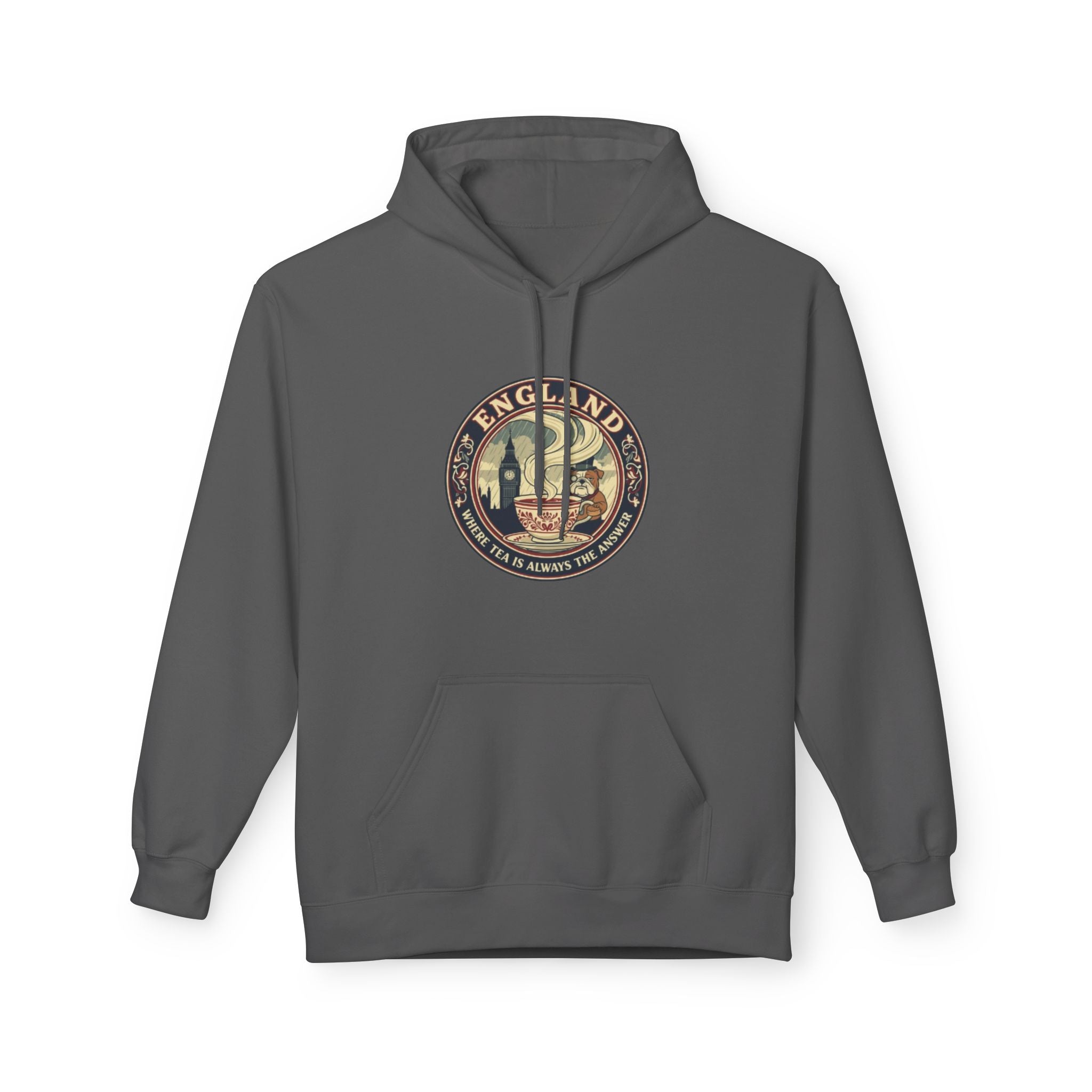 England Vintage Crest Hoodie — British Travel Souvenir Pullover